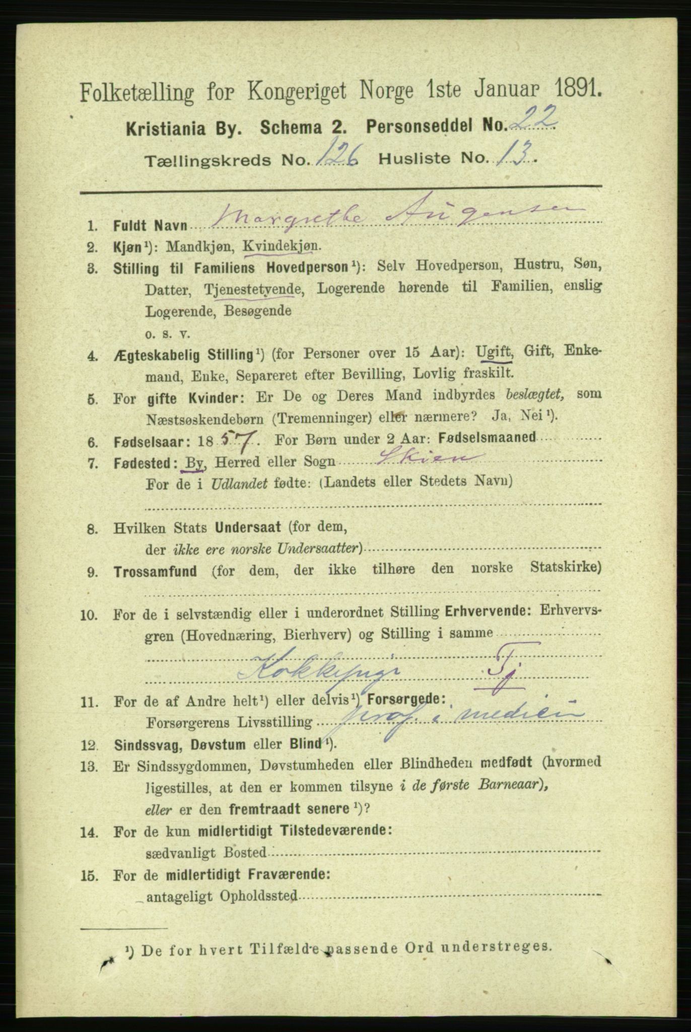 RA, 1891 census for 0301 Kristiania, 1891, p. 67600