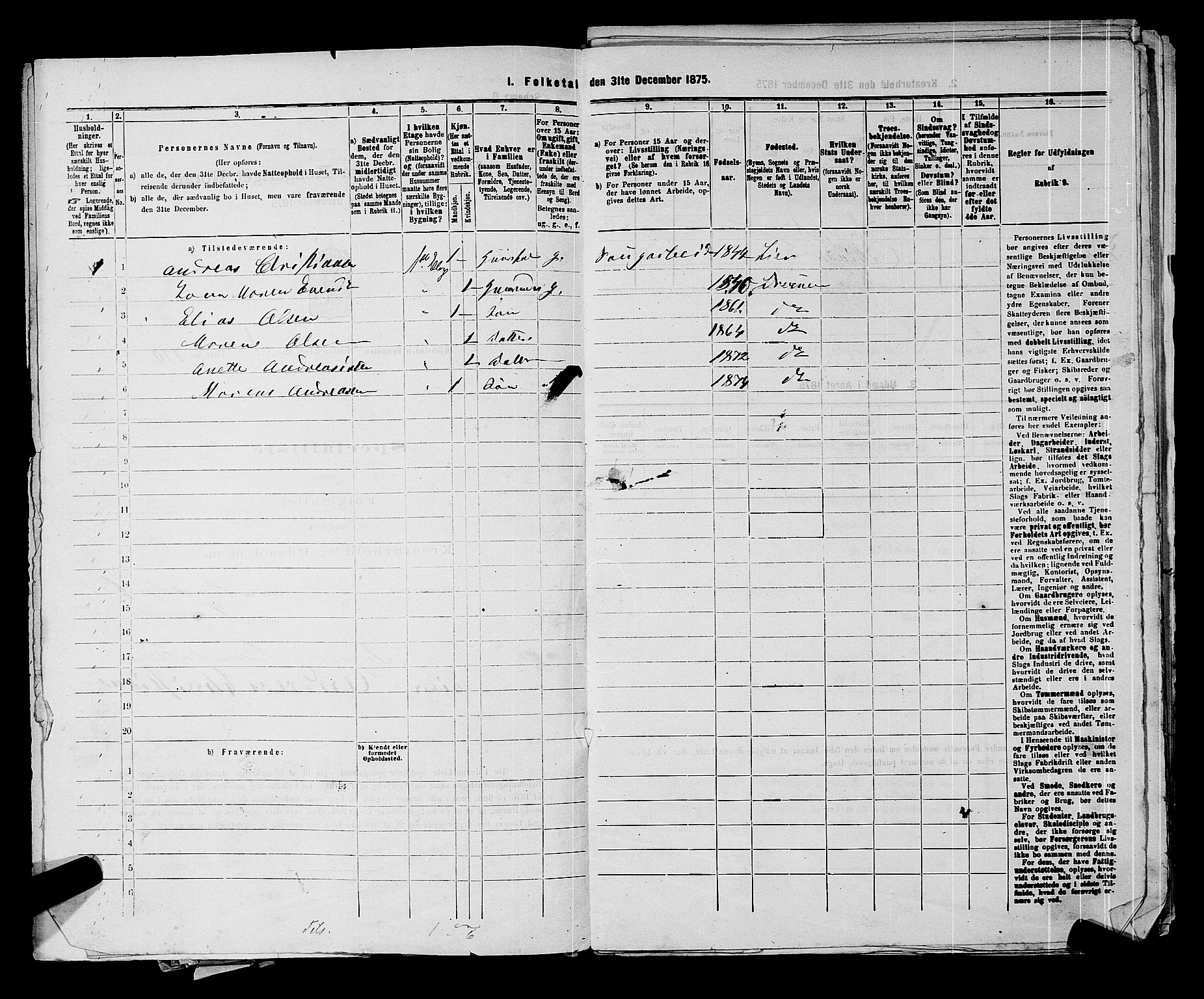 SAKO, 1875 census for 0602 Drammen, 1875, p. 133