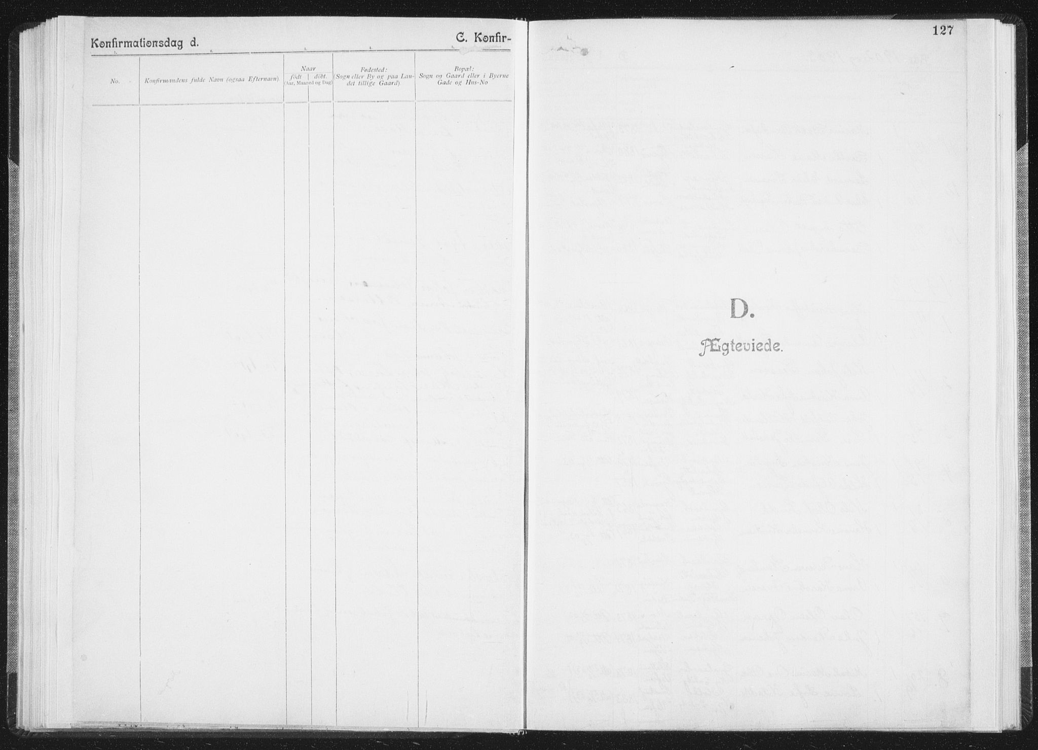 Ministerialprotokoller, klokkerbøker og fødselsregistre - Nordland, SAT/A-1459/850/L0711: Curate's parish register no. 850B01, 1902-1915, p. 127