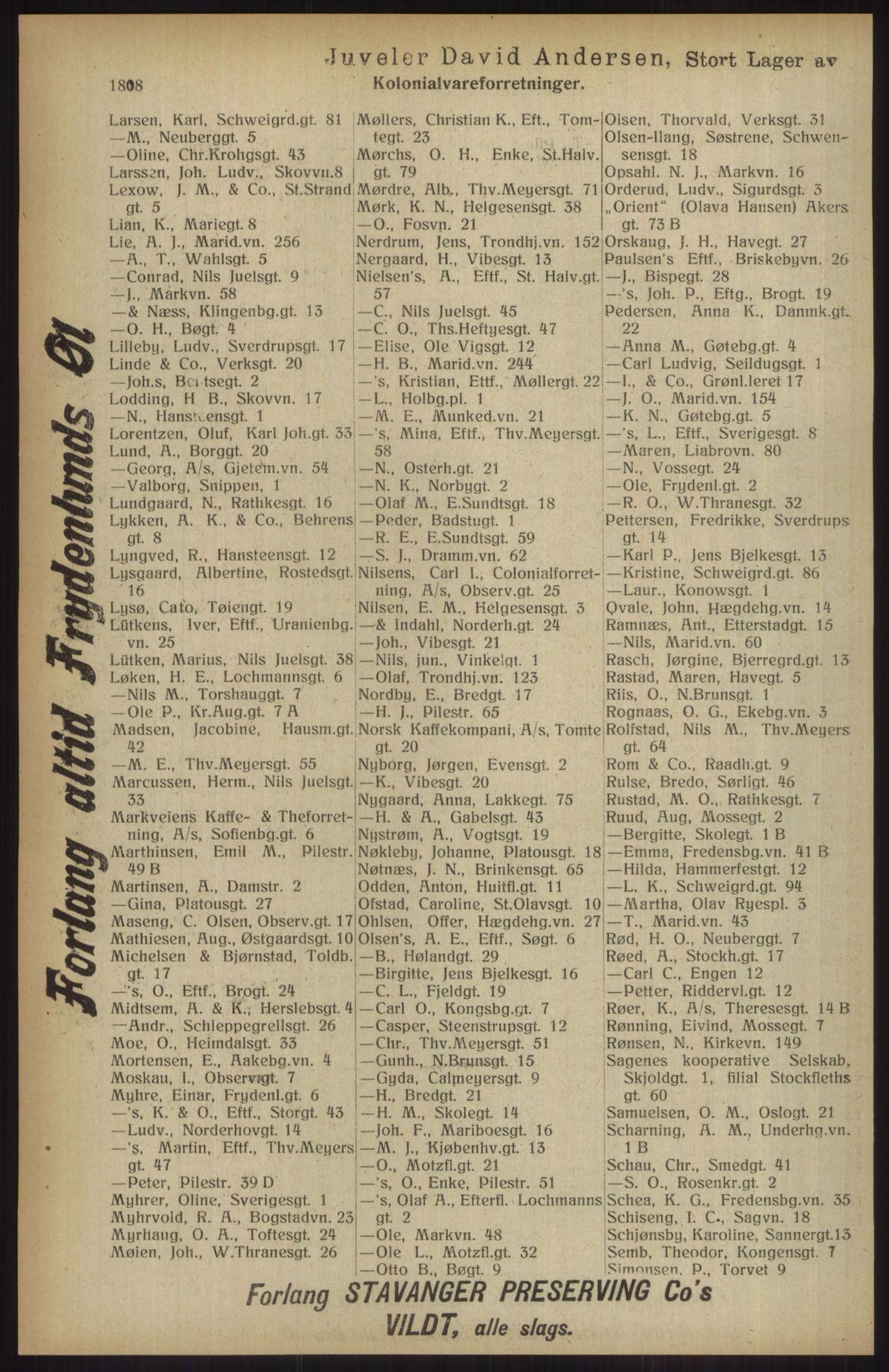 Kristiania/Oslo adressebok, PUBL/-, 1914, p. 1808