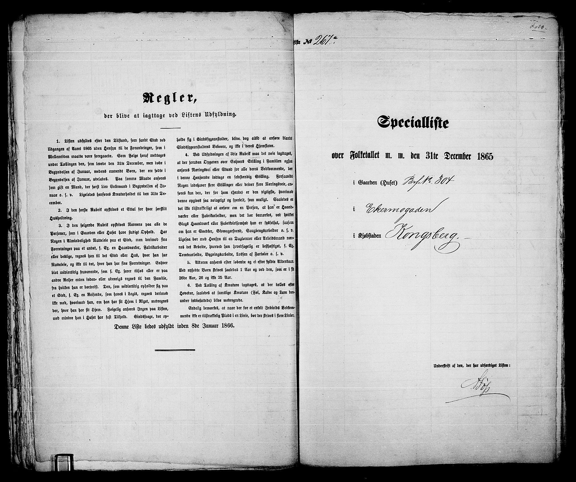 RA, 1865 census for Kongsberg/Kongsberg, 1865, p. 552