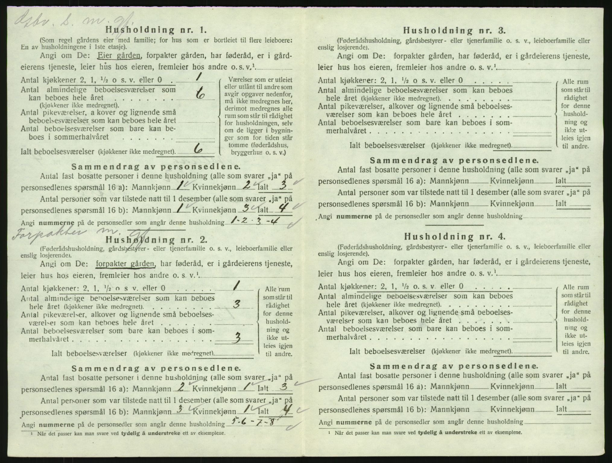 SAKO, 1920 census for Tjølling, 1920, p. 1172