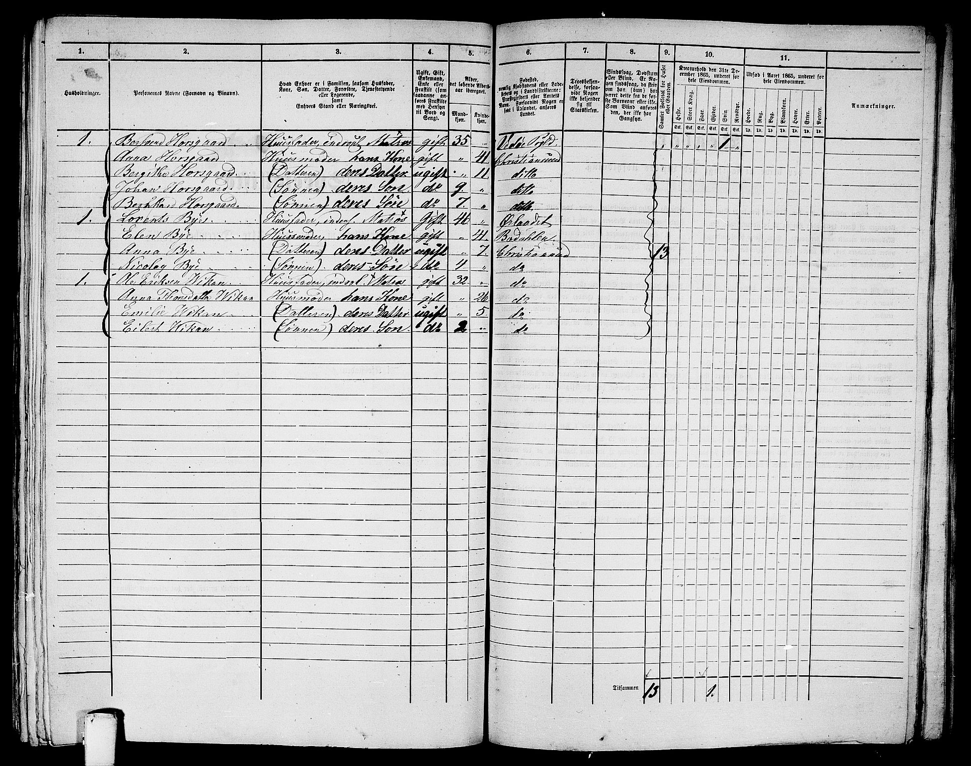 RA, 1865 census for Kristiansund/Kristiansund, 1865, p. 989