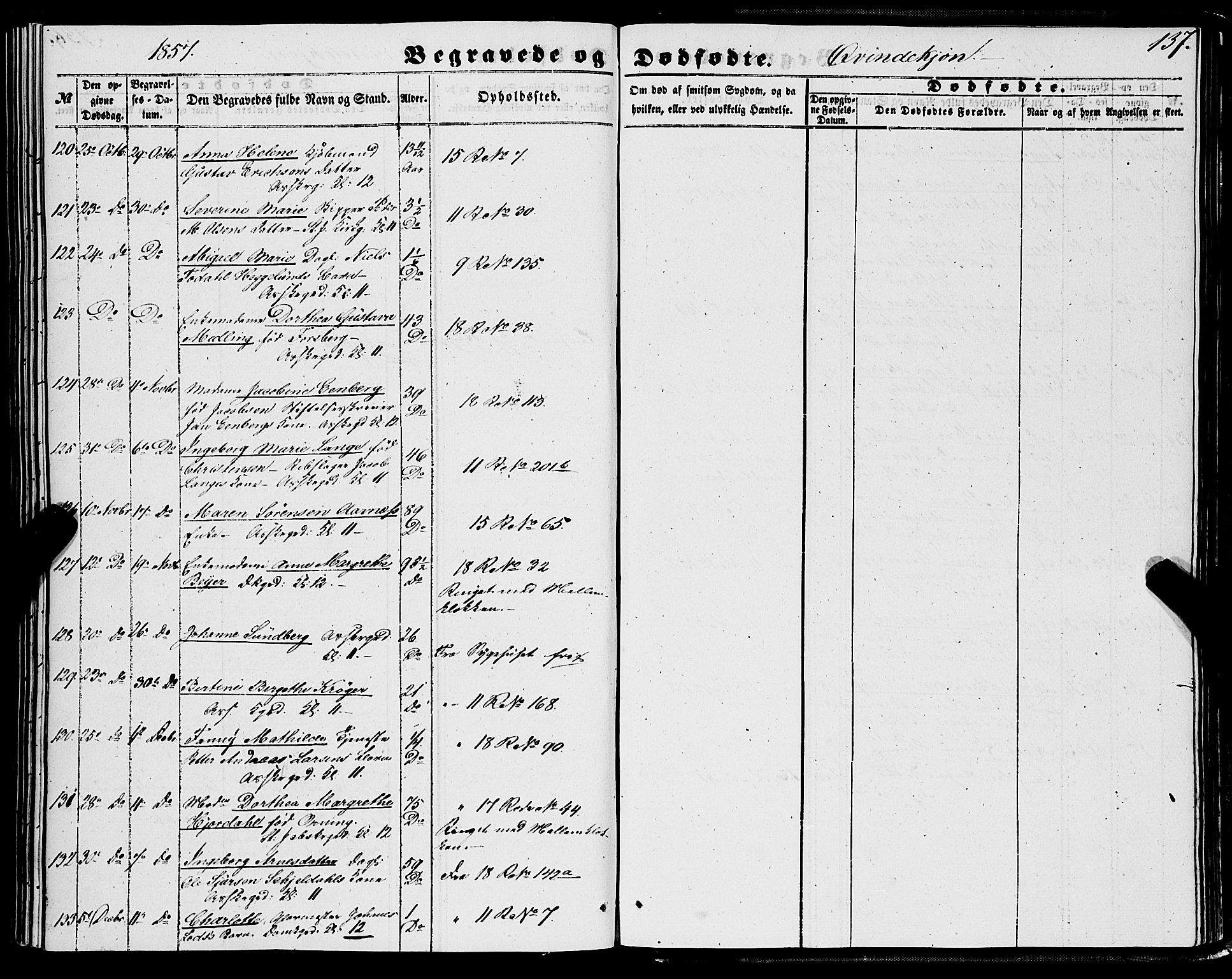 Domkirken sokneprestembete, SAB/A-74801/H/Haa/L0041: Parish register (official) no. E 2, 1853-1863, p. 137