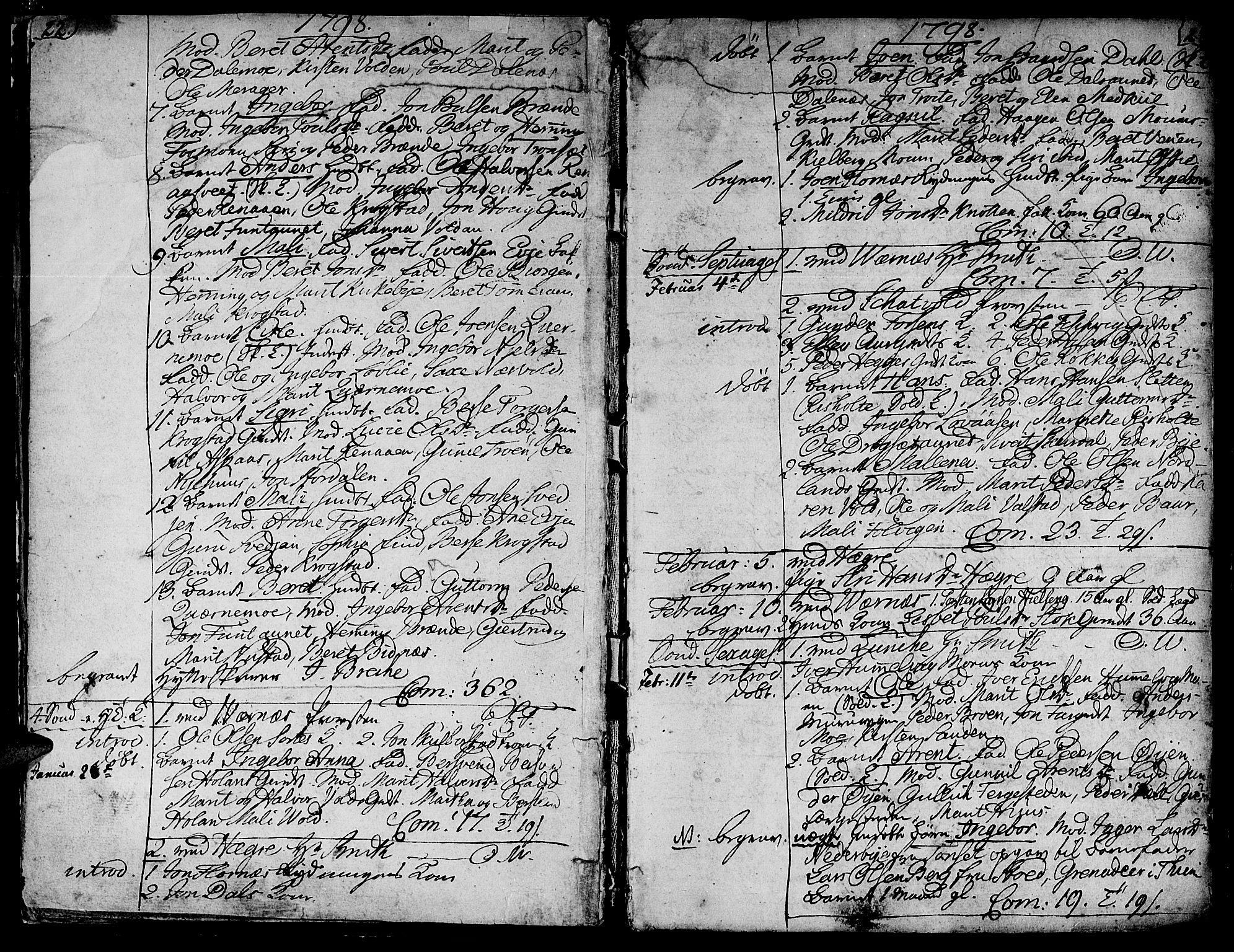 Ministerialprotokoller, klokkerbøker og fødselsregistre - Nord-Trøndelag, SAT/A-1458/709/L0060: Parish register (official) no. 709A07, 1797-1815, p. 22-23