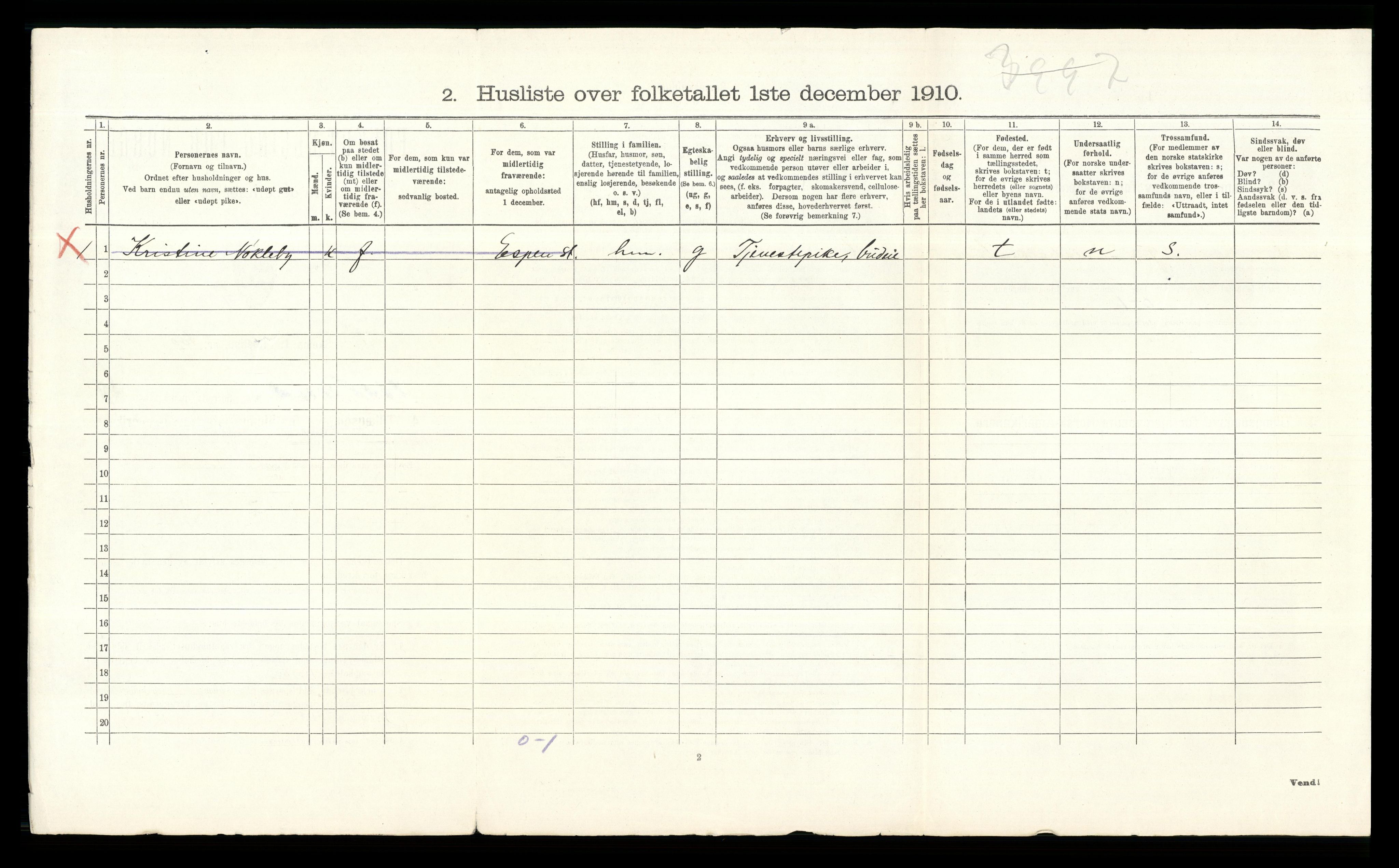 RA, 1910 census for Stange, 1910, p. 1389