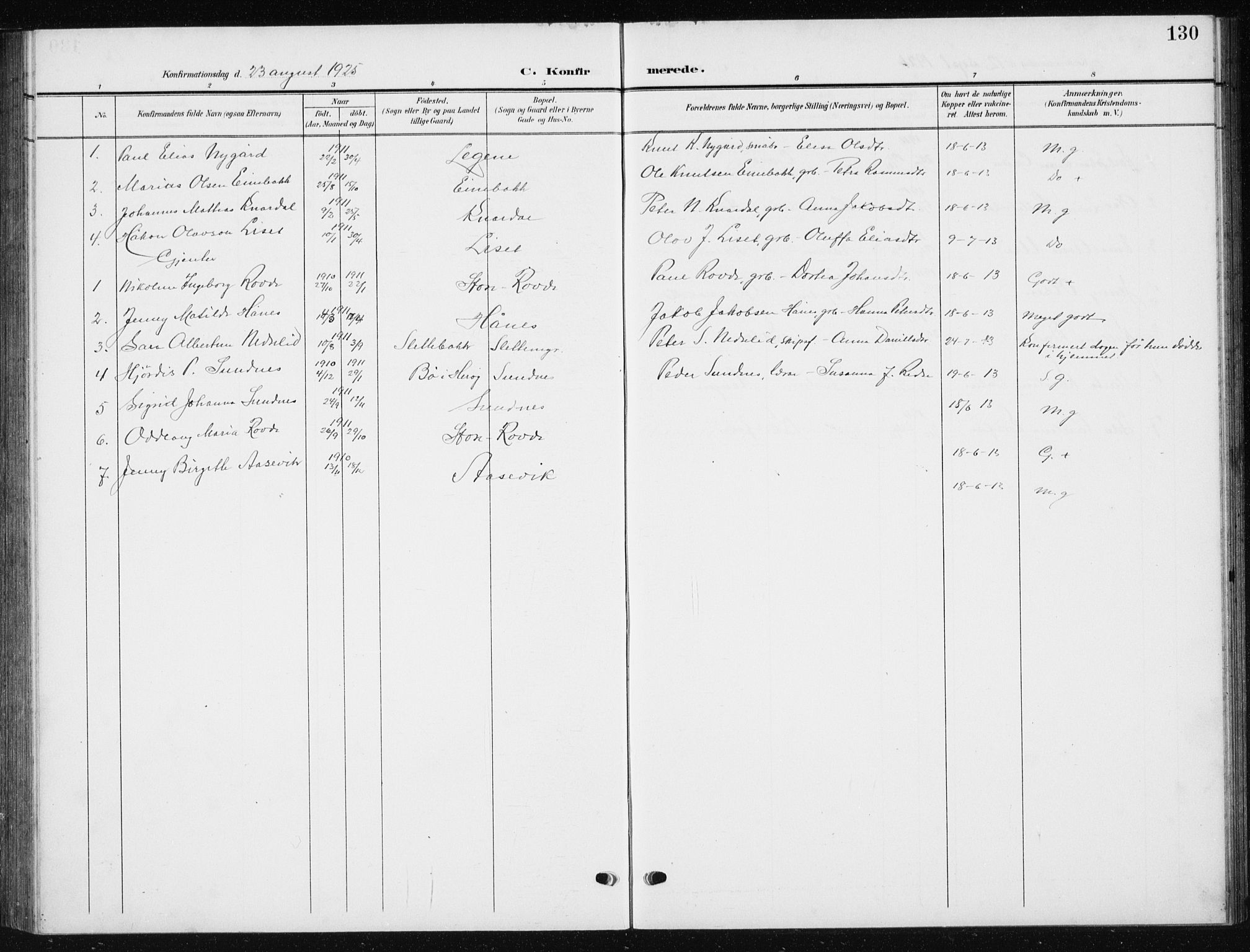 Ministerialprotokoller, klokkerbøker og fødselsregistre - Møre og Romsdal, AV/SAT-A-1454/504/L0061: Parish register (copy) no. 504C03, 1902-1940, p. 130