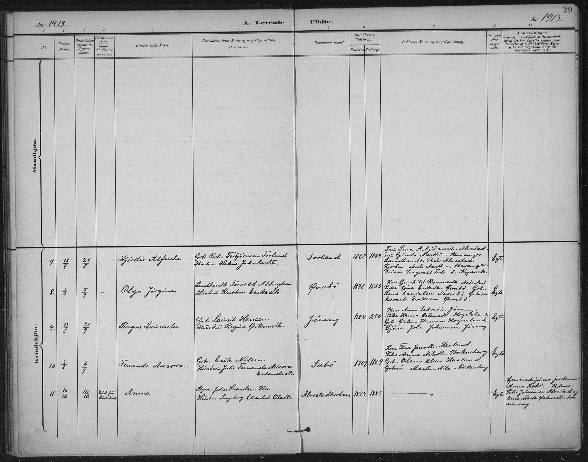 Tysvær sokneprestkontor, AV/SAST-A -101864/H/Ha/Haa/L0009: Parish register (official) no. A 9, 1898-1925, p. 29