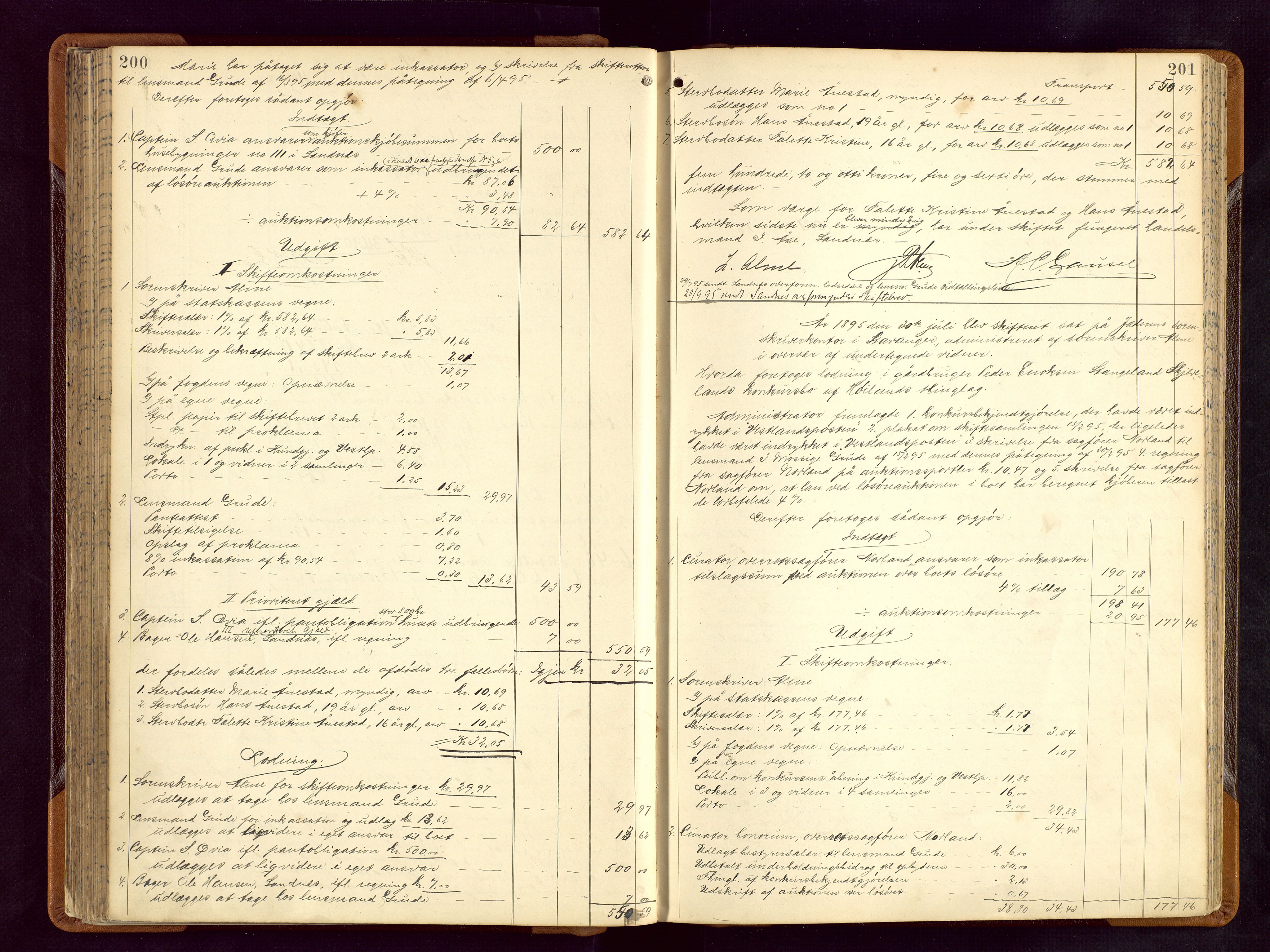 Jæren sorenskriveri, AV/SAST-A-100310/01/5/50/50BB/L0005: SKIFTEUTLODNINGSPROTOKOLL, 1893-1900, p. 200-201