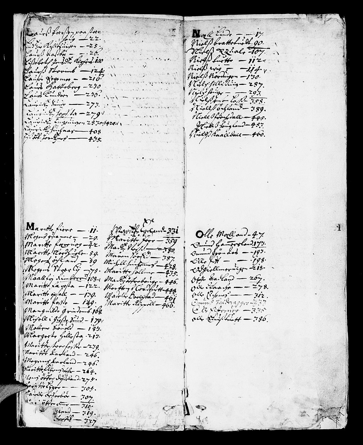 Sunnhordland sorenskrivar, AV/SAB-A-2401/1/H/Ha/Haa/L0001: Skifteprotokollar. Register på kort. Fol. 240- ut, 1668-1669