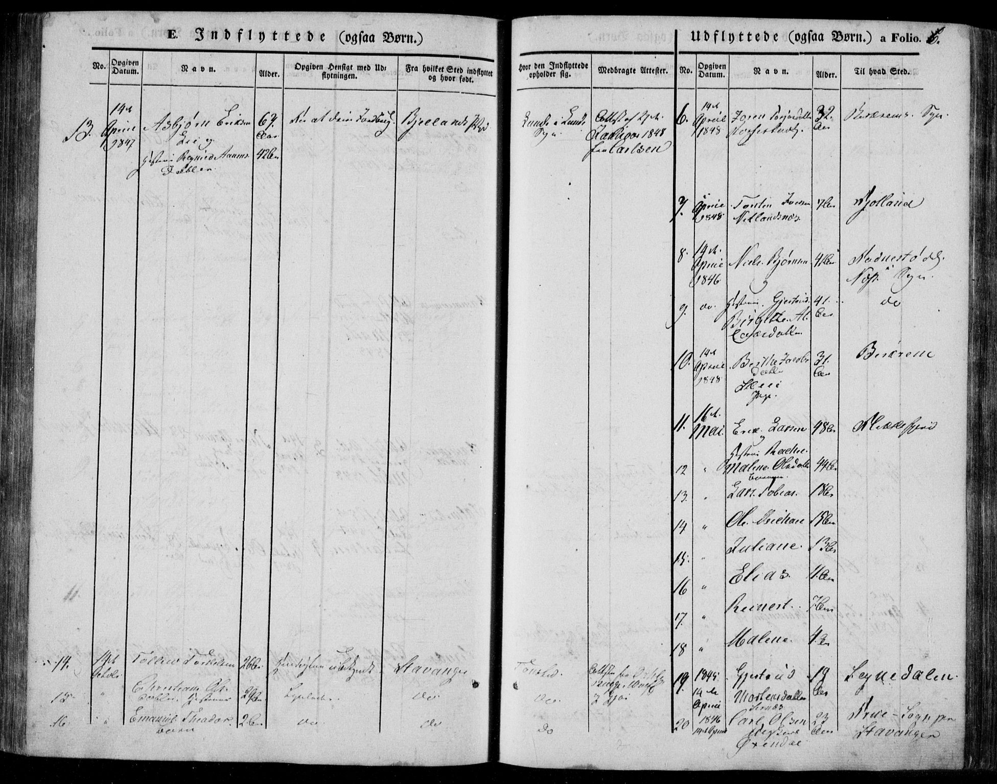 Bakke sokneprestkontor, AV/SAK-1111-0002/F/Fa/Faa/L0005: Parish register (official) no. A 5, 1847-1855, p. 6