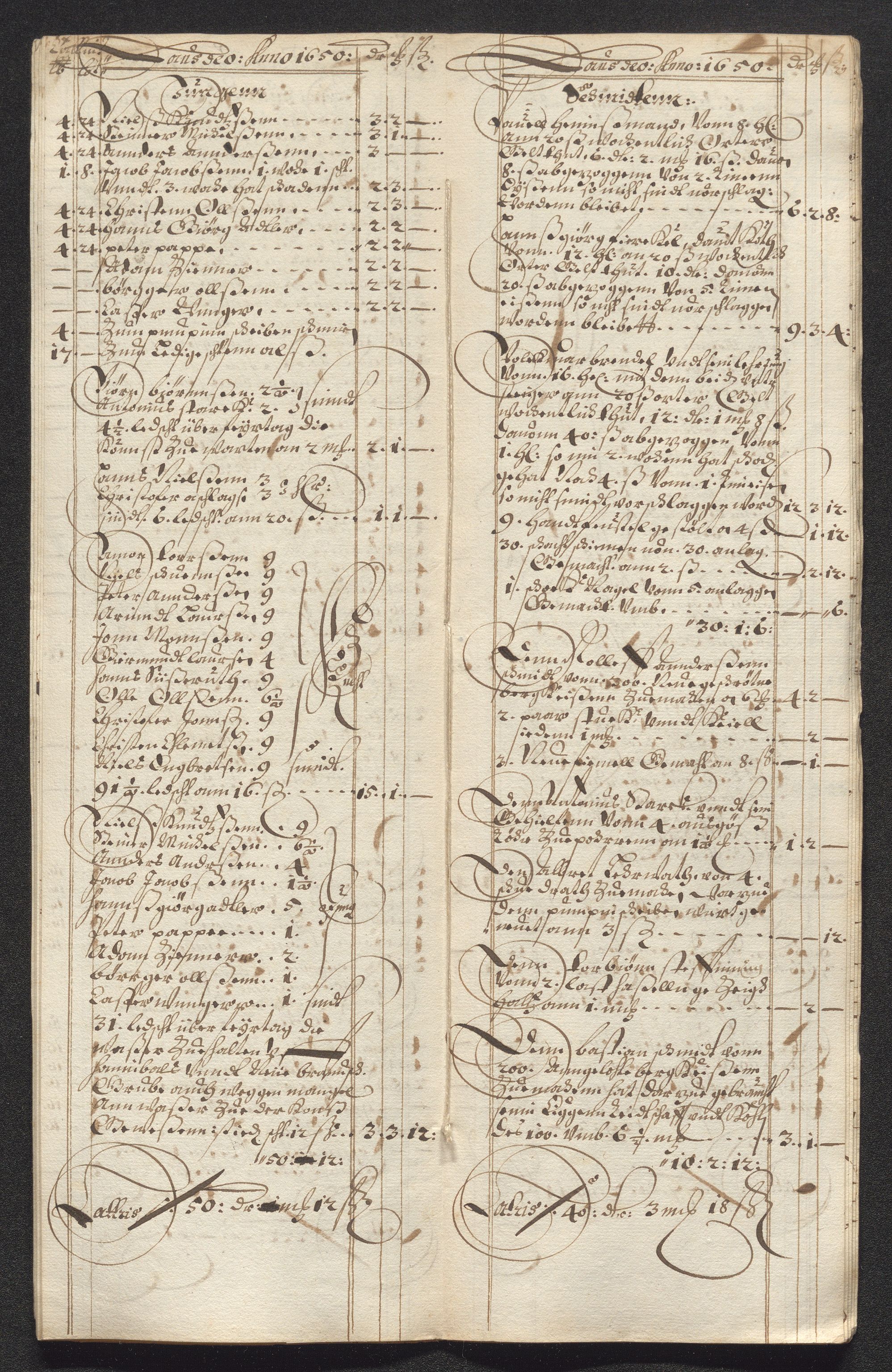 Kongsberg Sølvverk 1623-1816, AV/SAKO-EA-3135/001/D/Dc/Dcd/L0024: Utgiftsregnskap for gruver m.m. , 1650, p. 365