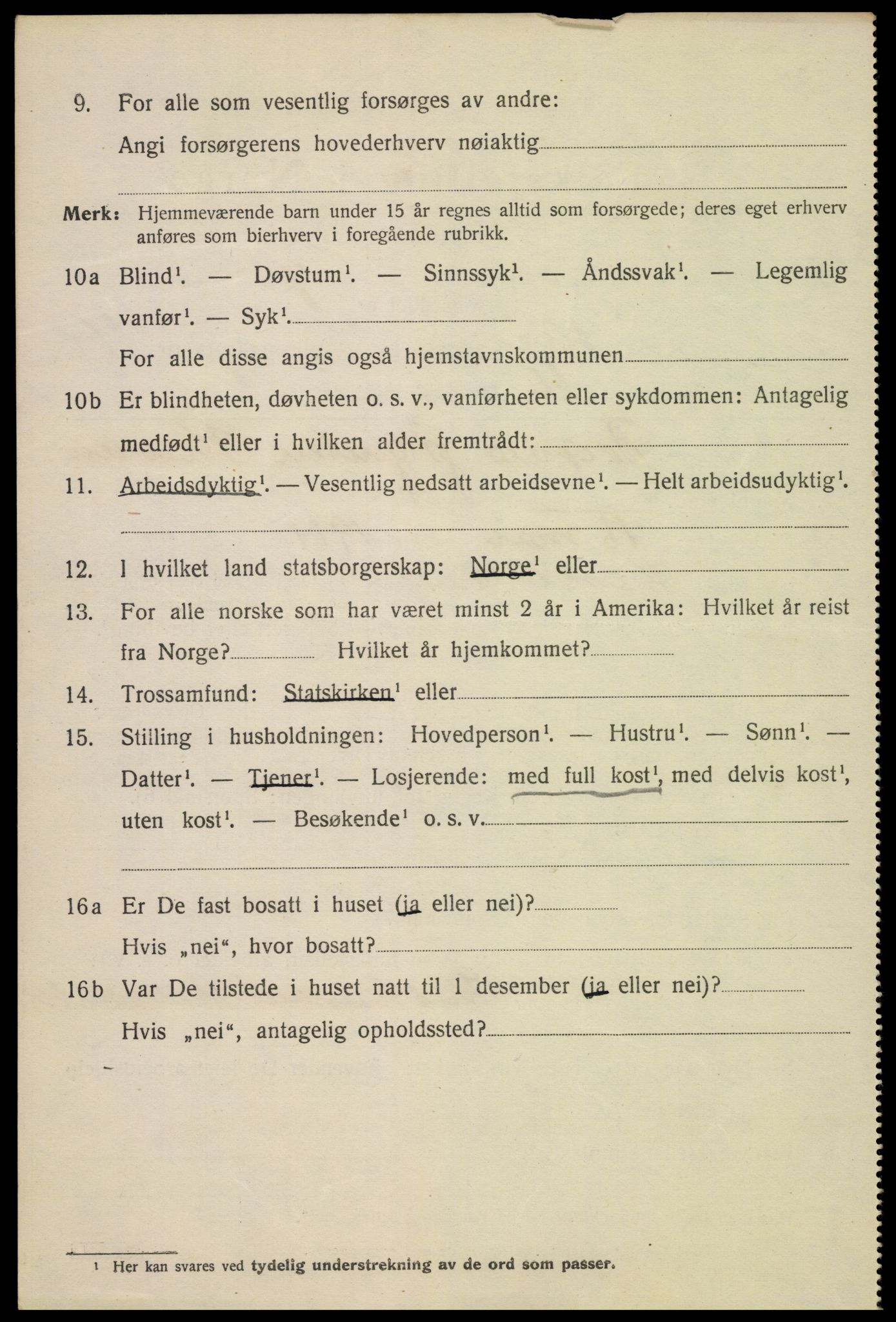 SAK, 1920 census for Kristiansand, 1920, p. 15652