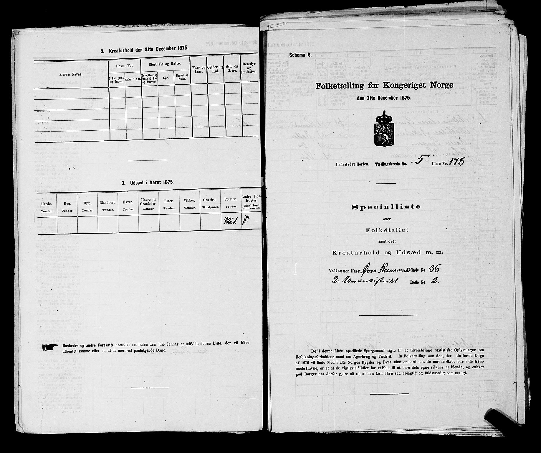 SAKO, 1875 census for 0703P Horten, 1875, p. 418