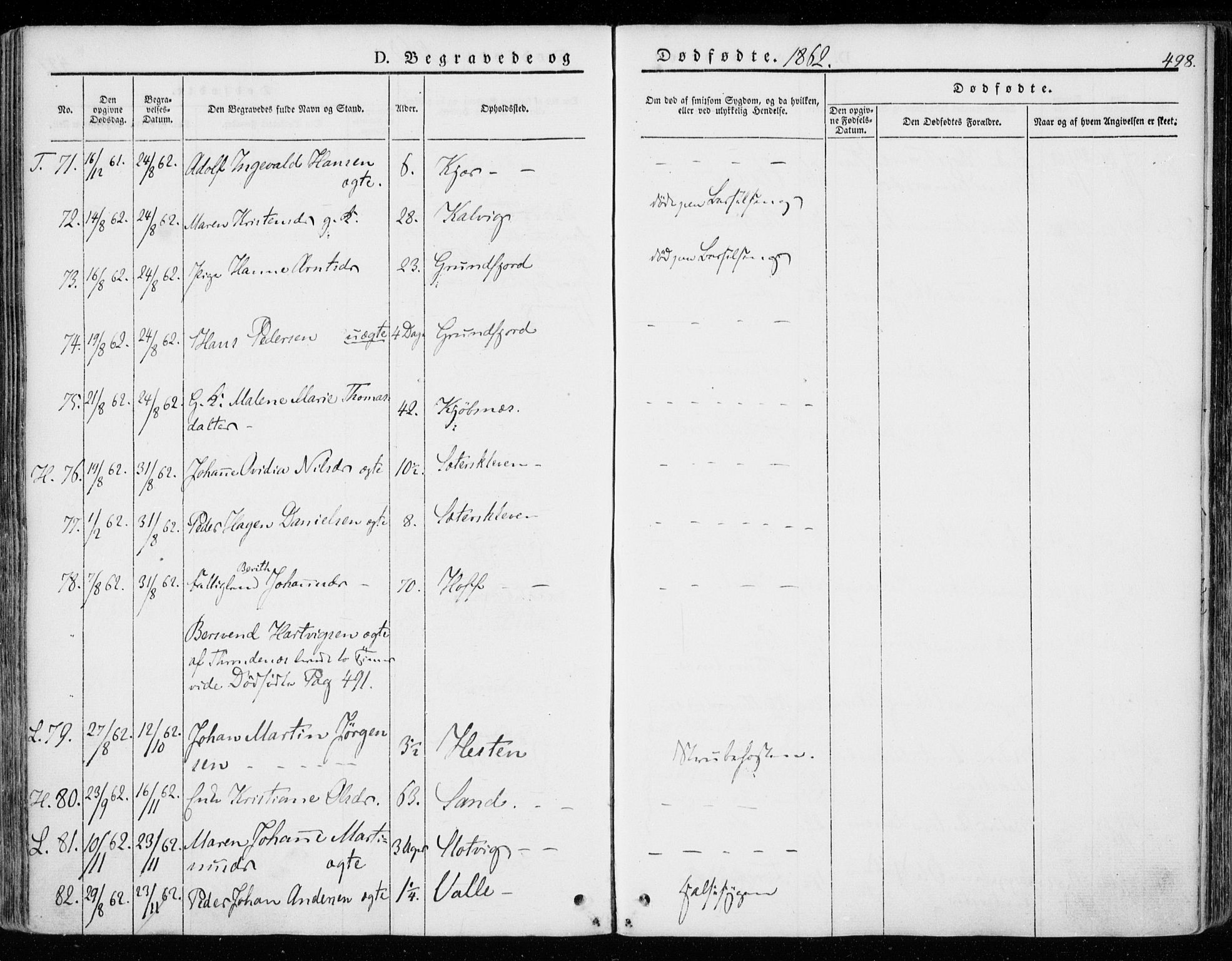 Ministerialprotokoller, klokkerbøker og fødselsregistre - Nordland, AV/SAT-A-1459/872/L1033: Parish register (official) no. 872A08, 1840-1863, p. 498