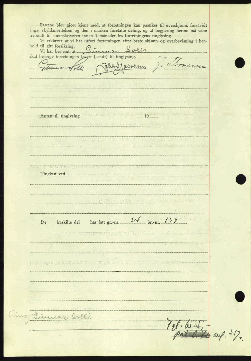 Romsdal sorenskriveri, AV/SAT-A-4149/1/2/2C: Mortgage book no. A8, 1939-1940, Diary no: : 646/1940