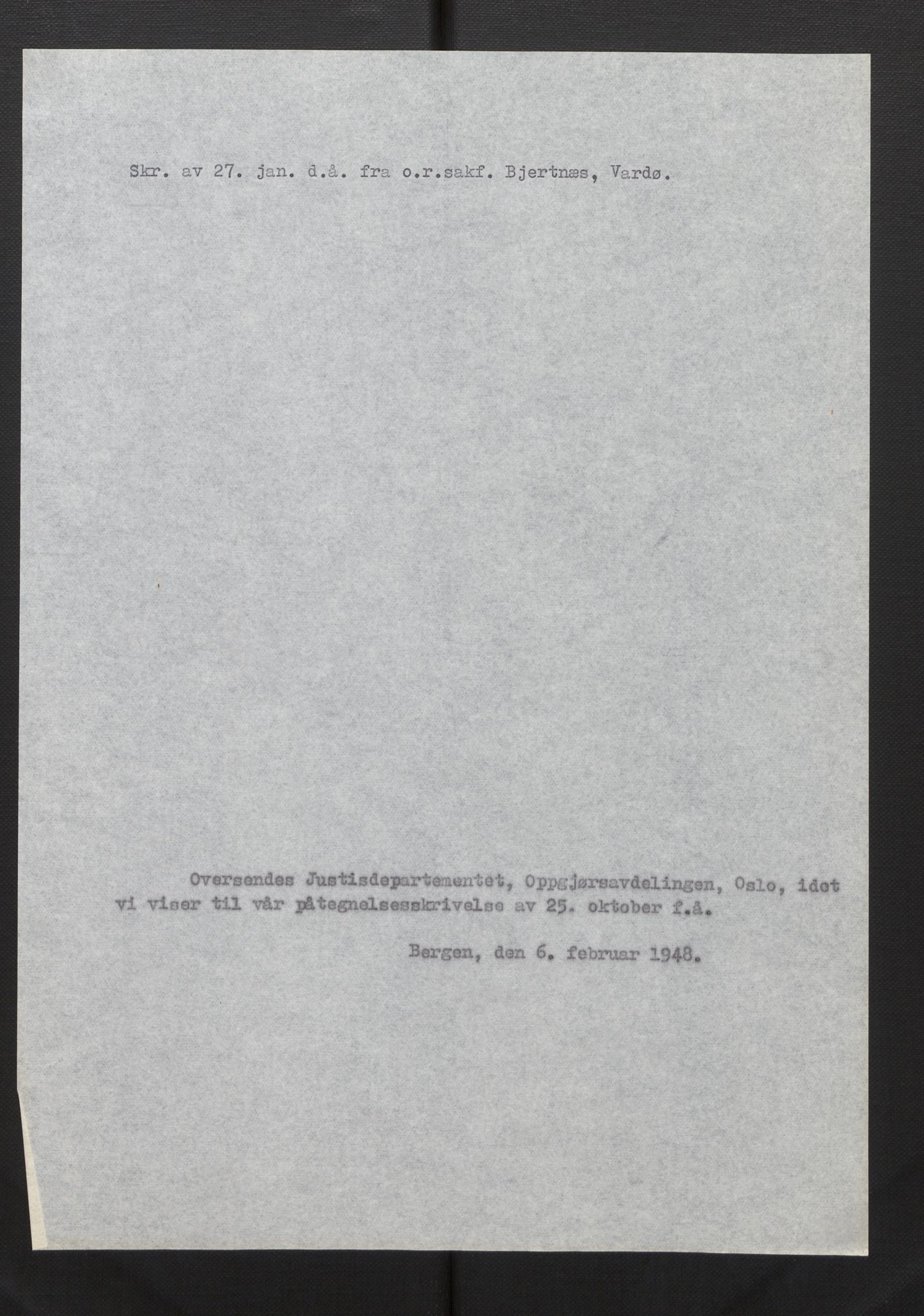 Fiskeridirektoratet - 1 Adm. ledelse - 13 Båtkontoret, SAB/A-2003/La/L0033: Statens krigsforsikring for fiskeflåten, 1936-1971, p. 17