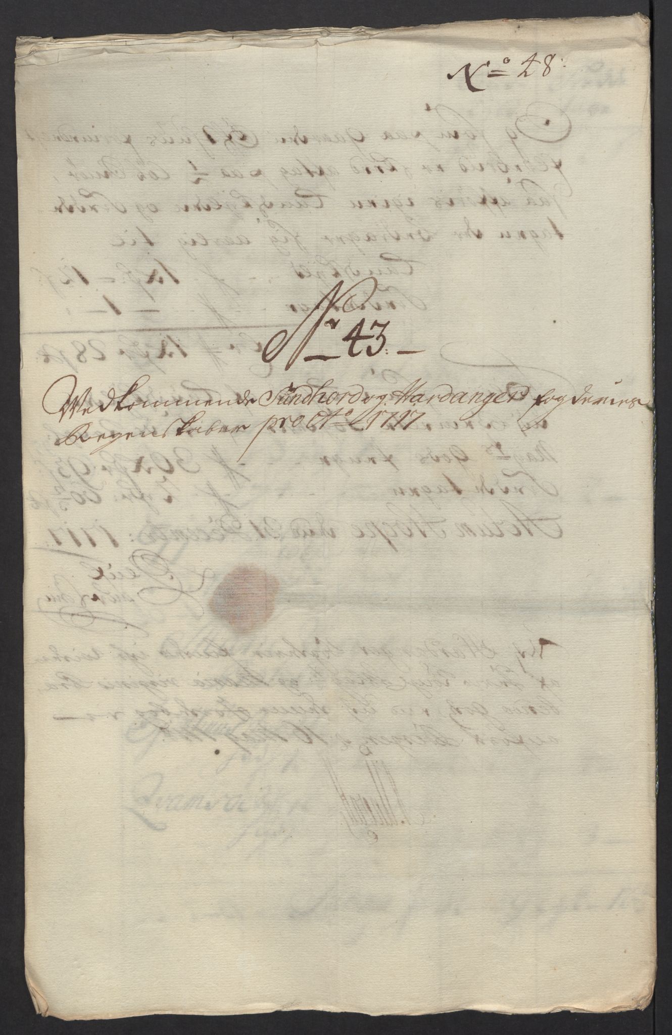 Rentekammeret inntil 1814, Reviderte regnskaper, Fogderegnskap, AV/RA-EA-4092/R48/L2994: Fogderegnskap Sunnhordland og Hardanger, 1717, p. 214