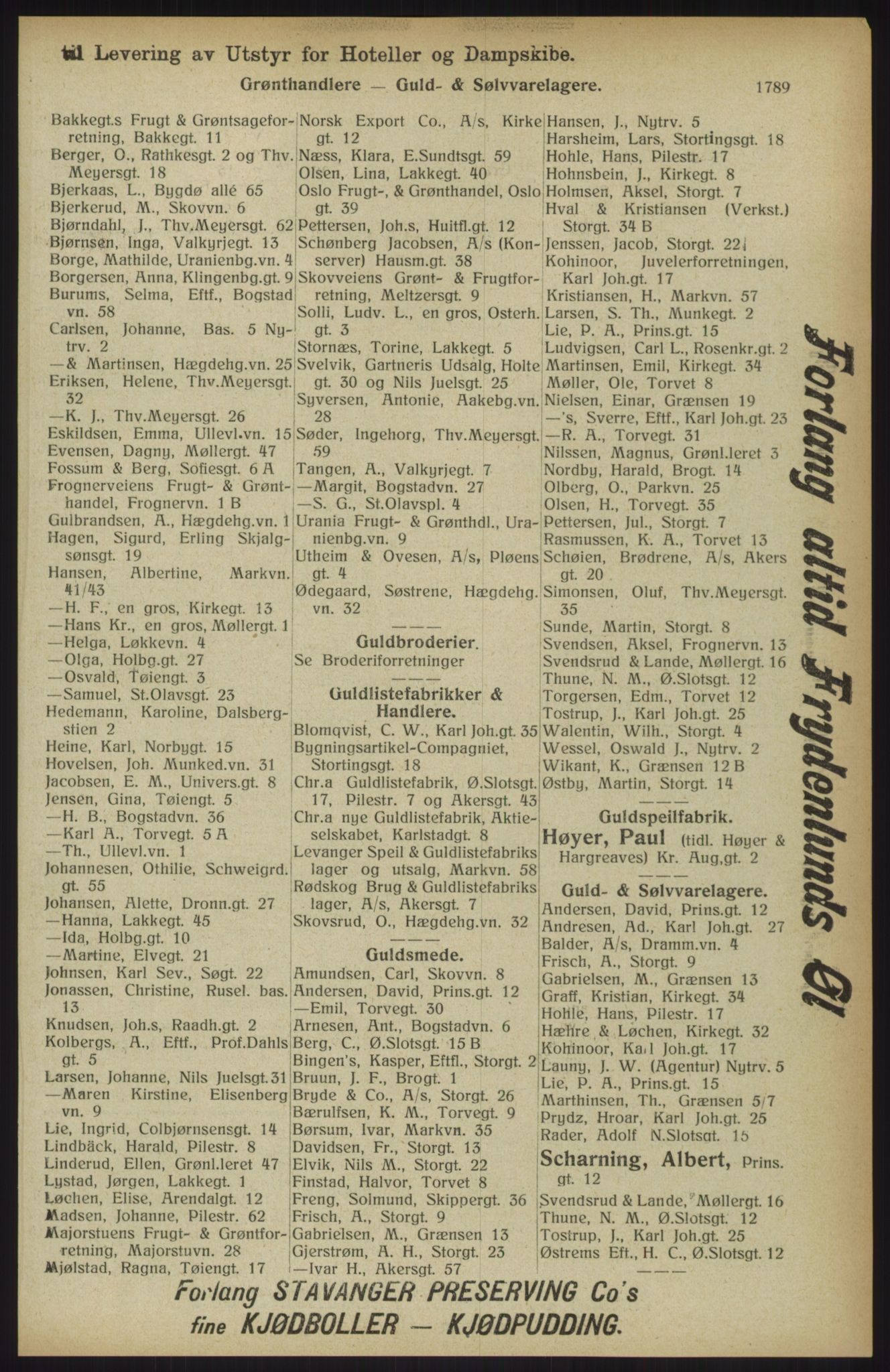Kristiania/Oslo adressebok, PUBL/-, 1914, p. 1789
