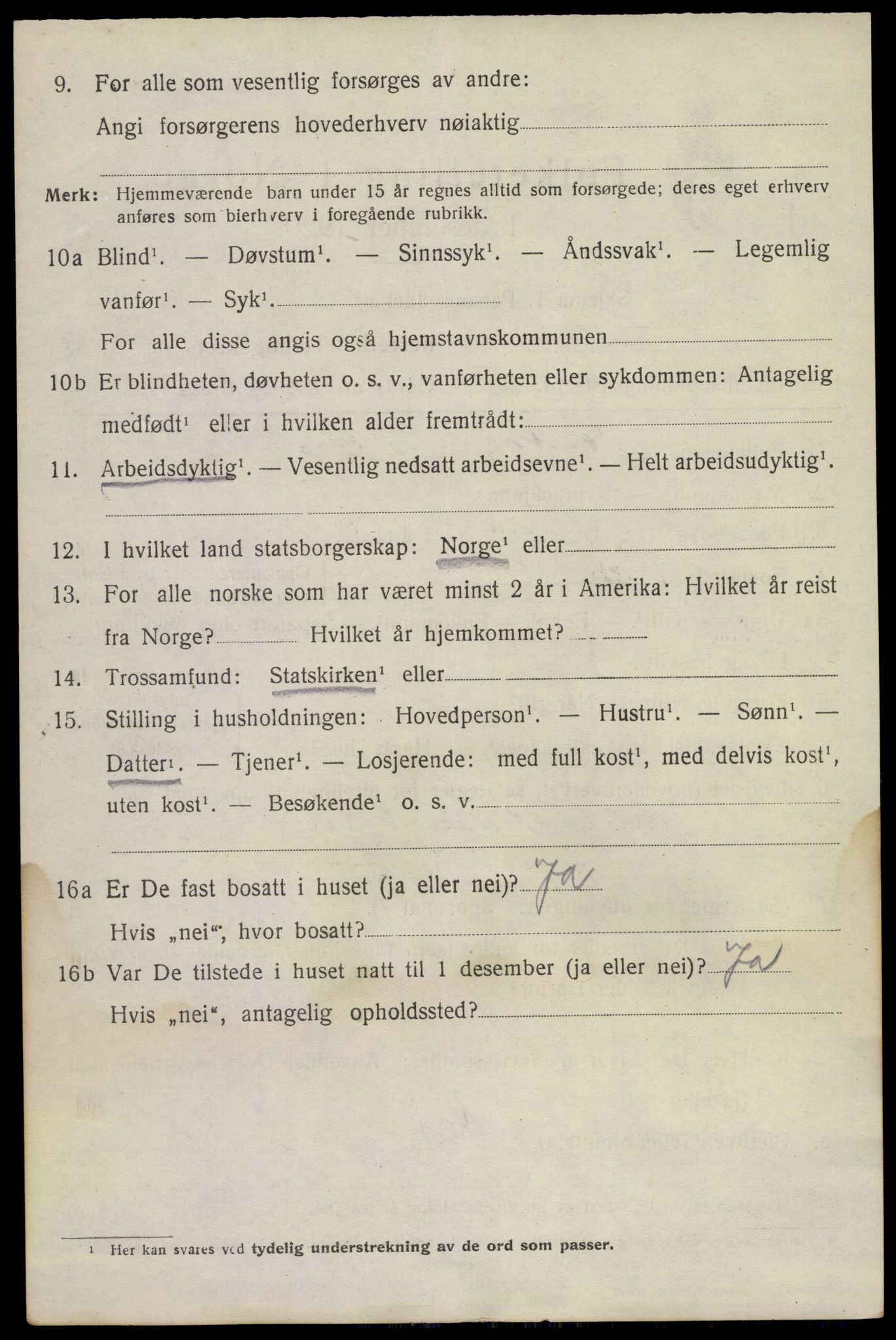 SAKO, 1920 census for Brunlanes, 1920, p. 7130