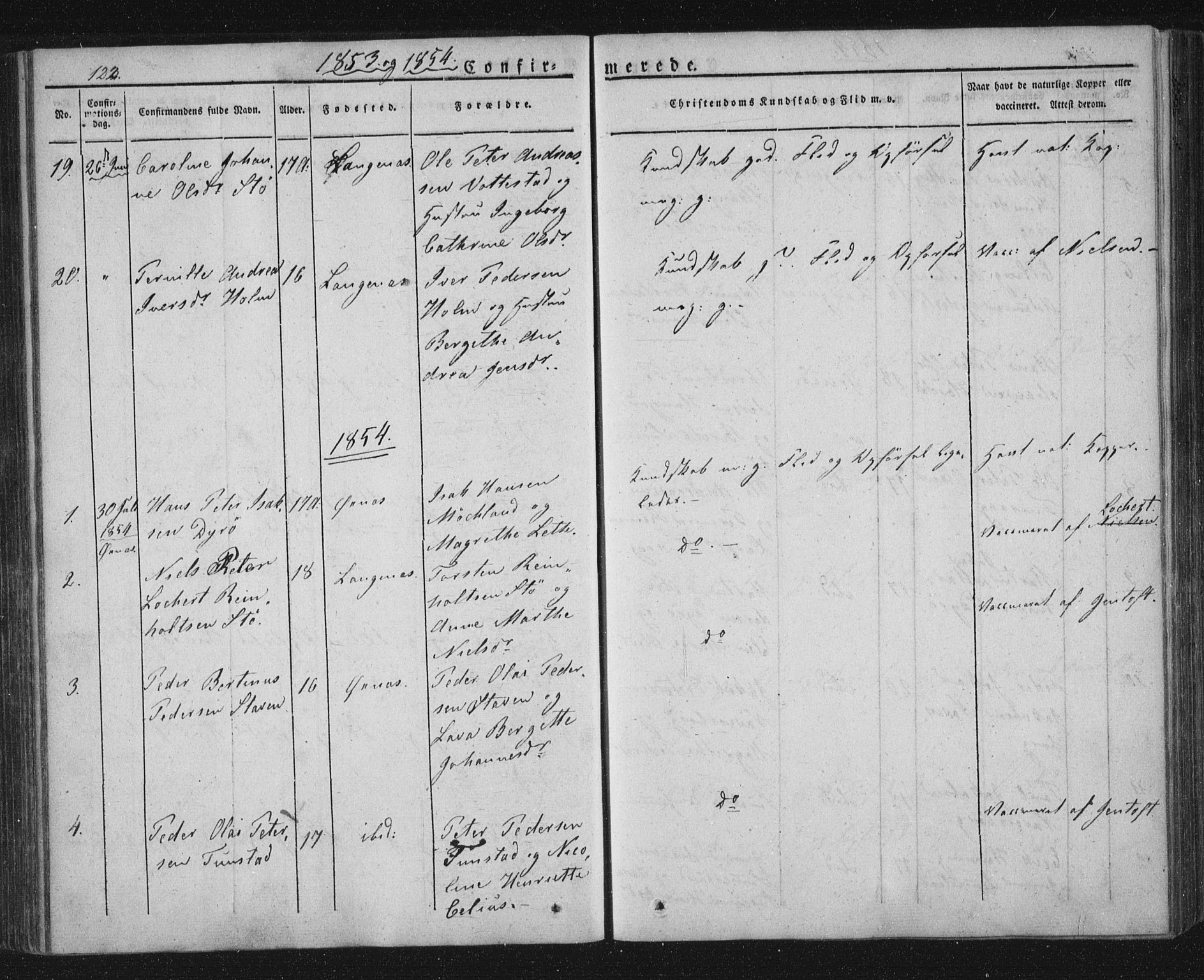 Ministerialprotokoller, klokkerbøker og fødselsregistre - Nordland, AV/SAT-A-1459/893/L1332: Parish register (official) no. 893A05, 1841-1858, p. 122