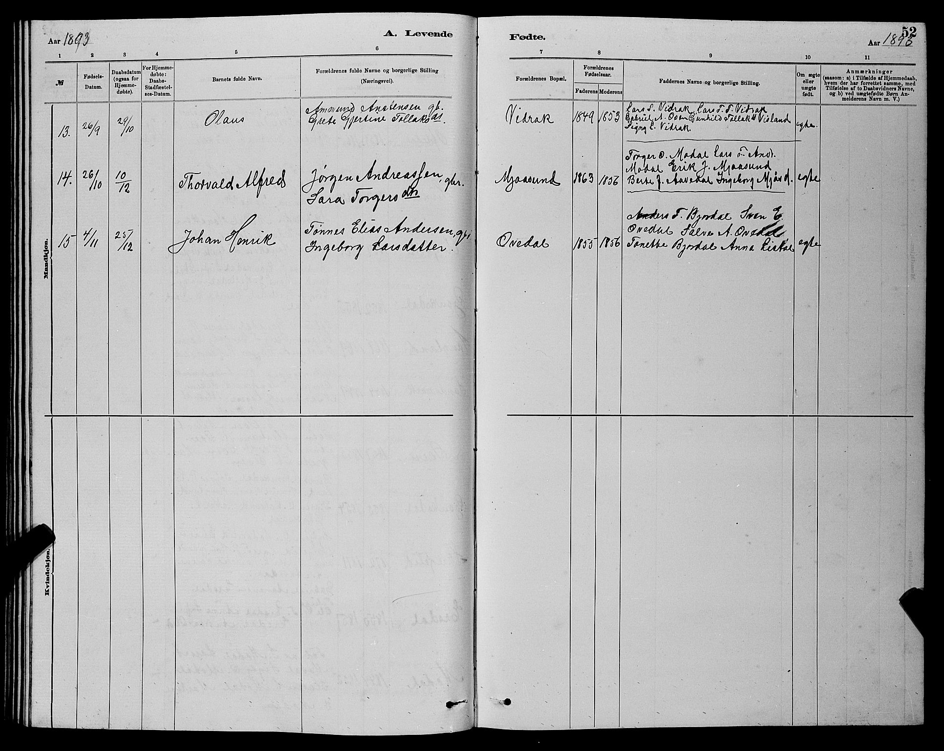 Bakke sokneprestkontor, AV/SAK-1111-0002/F/Fb/Fba/L0002: Parish register (copy) no. B 2, 1879-1893, p. 53
