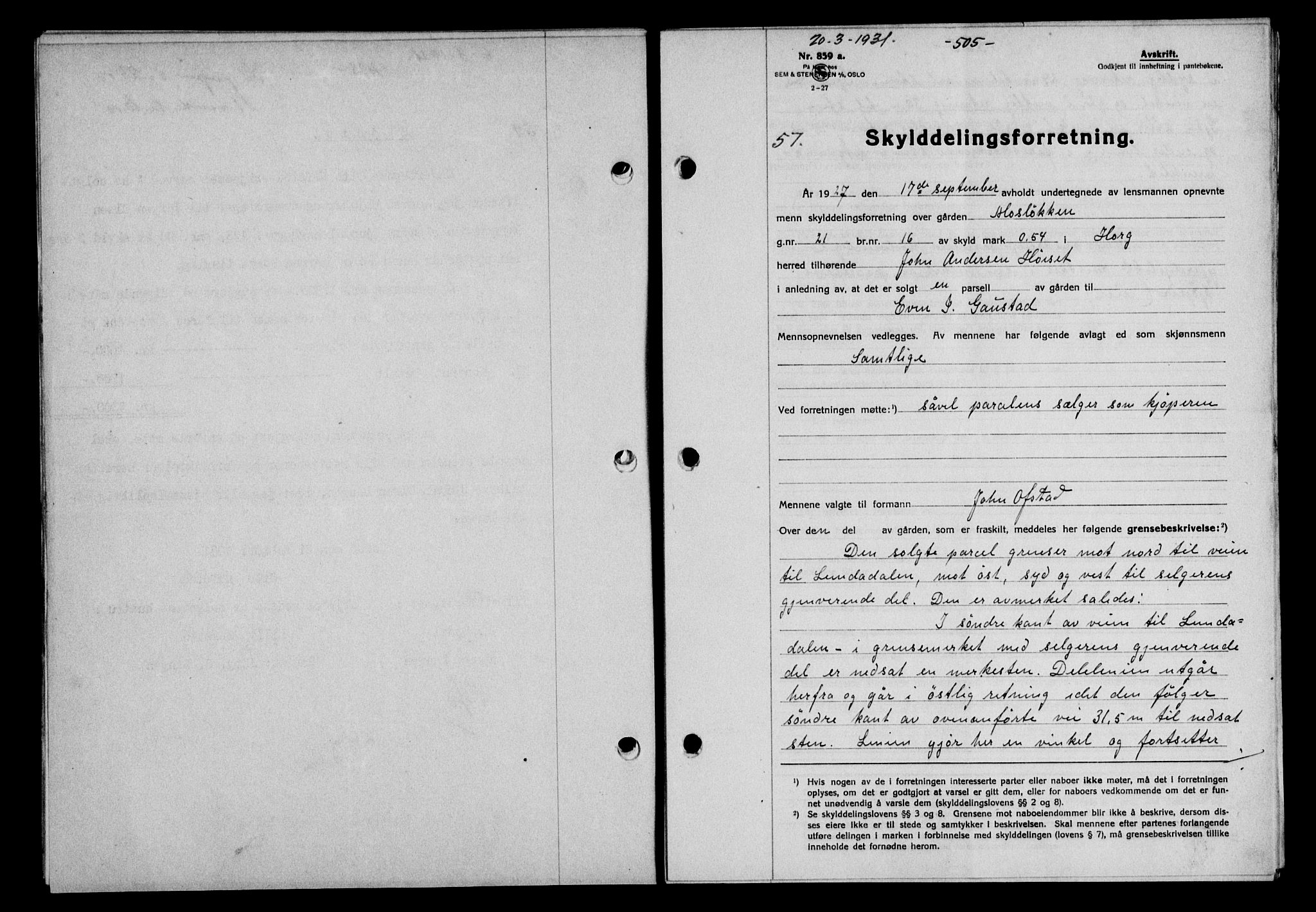 Gauldal sorenskriveri, SAT/A-0014/1/2/2C/L0041: Mortgage book no. 42-43, 1930-1931, Deed date: 20.03.1931