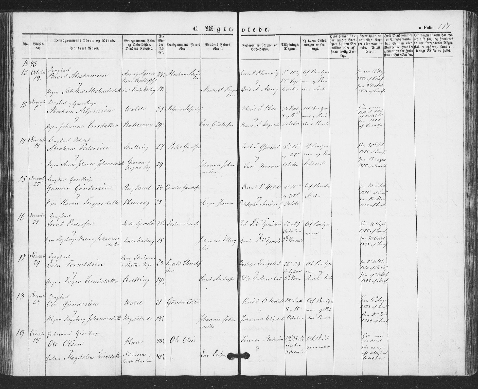 Hå sokneprestkontor, AV/SAST-A-101801/001/30BA/L0007: Parish register (official) no. A 6, 1842-1855, p. 117