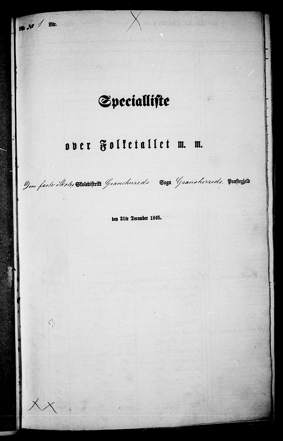 RA, 1865 census for Gransherad, 1865, p. 11