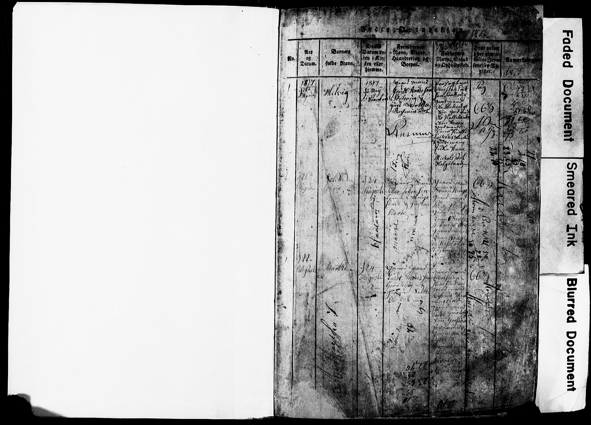 Torvastad sokneprestkontor, AV/SAST-A -101857/H/Ha/Hab/L0002: Parish register (copy) no. B 2, 1817-1834, p. 0-1