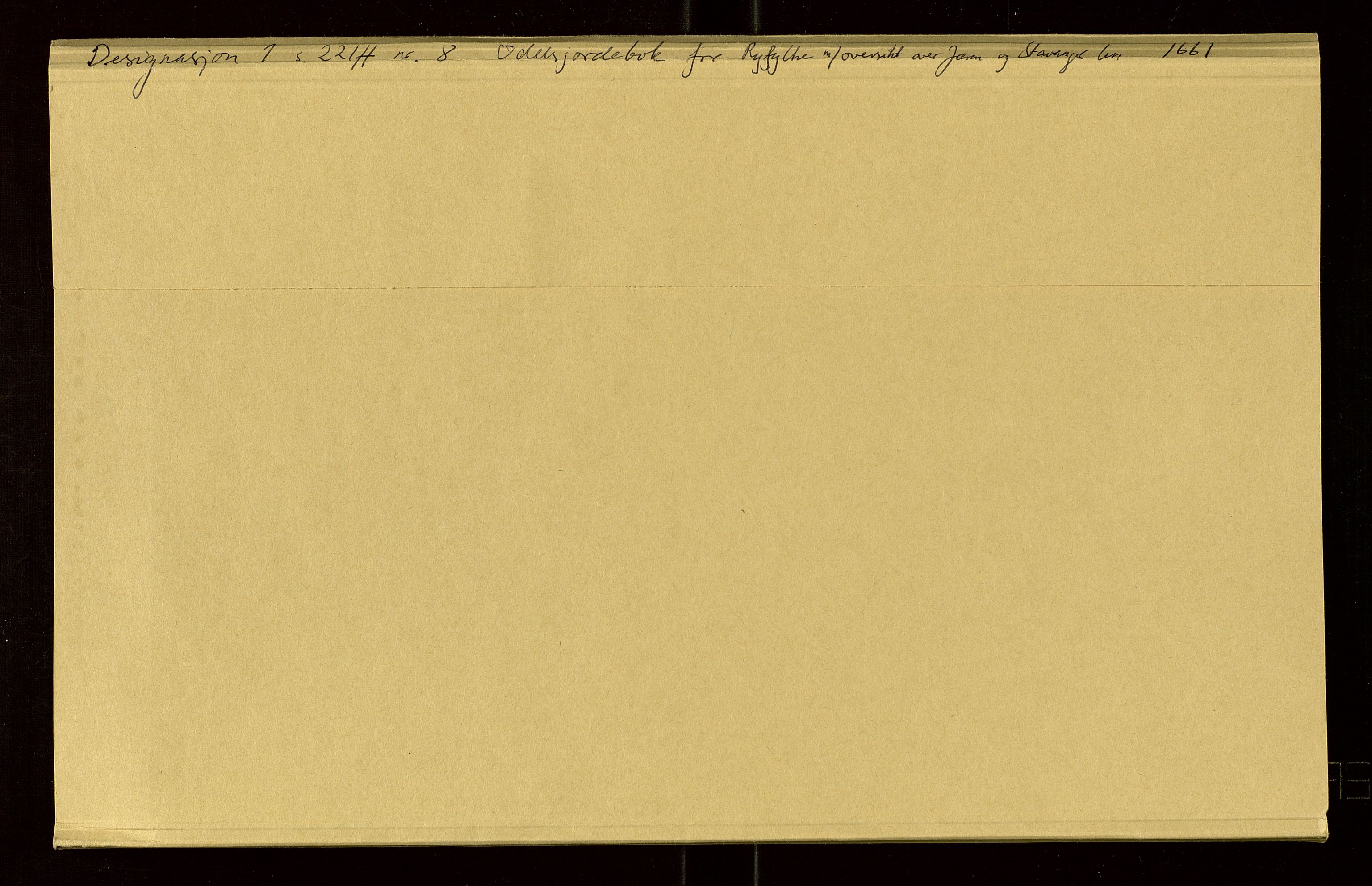Stavanger len, AV/SAST-A-101870/Ob/L0032: Diverse, 1661-1662, p. 1