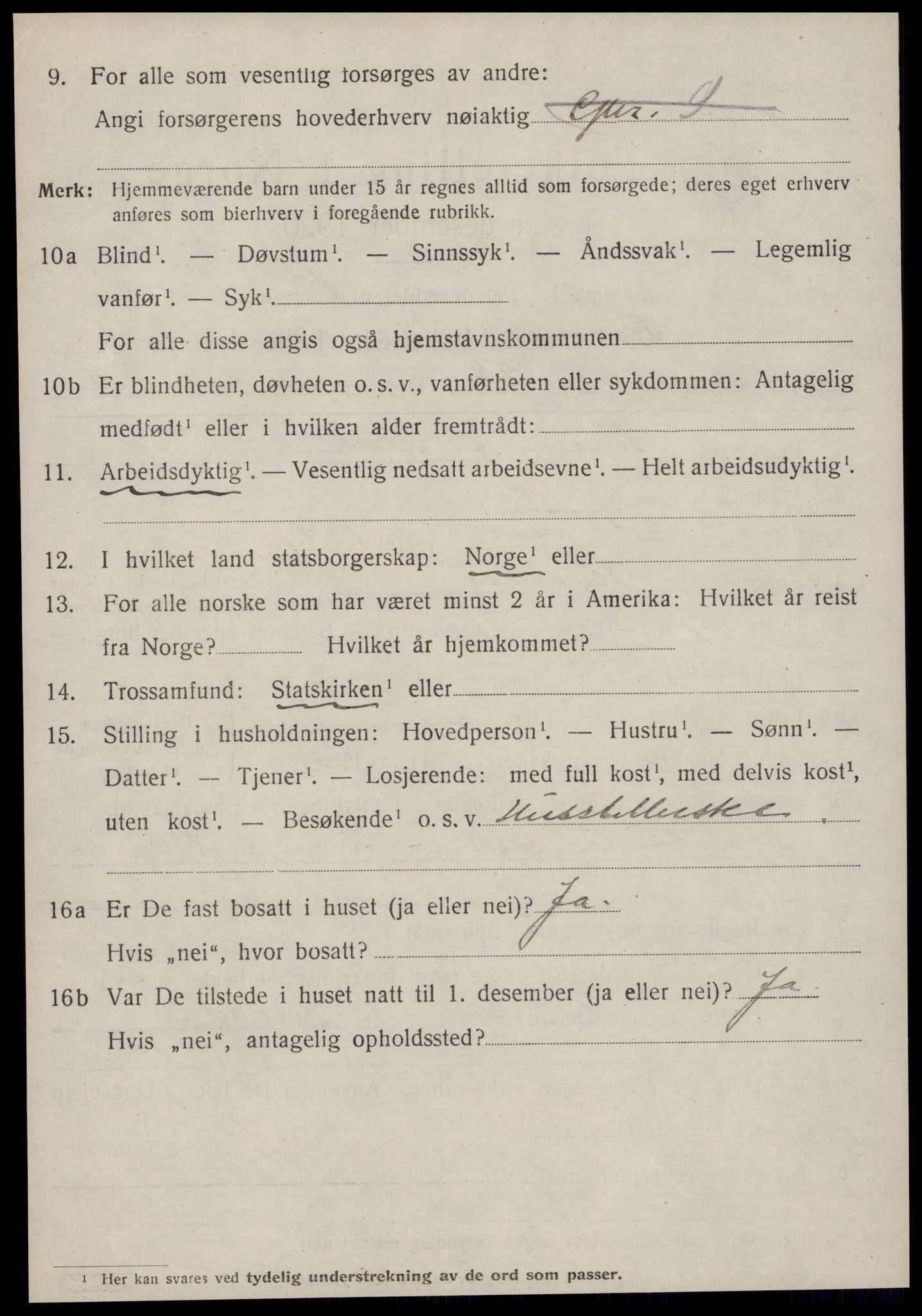 SAT, 1920 census for Kvernes, 1920, p. 750