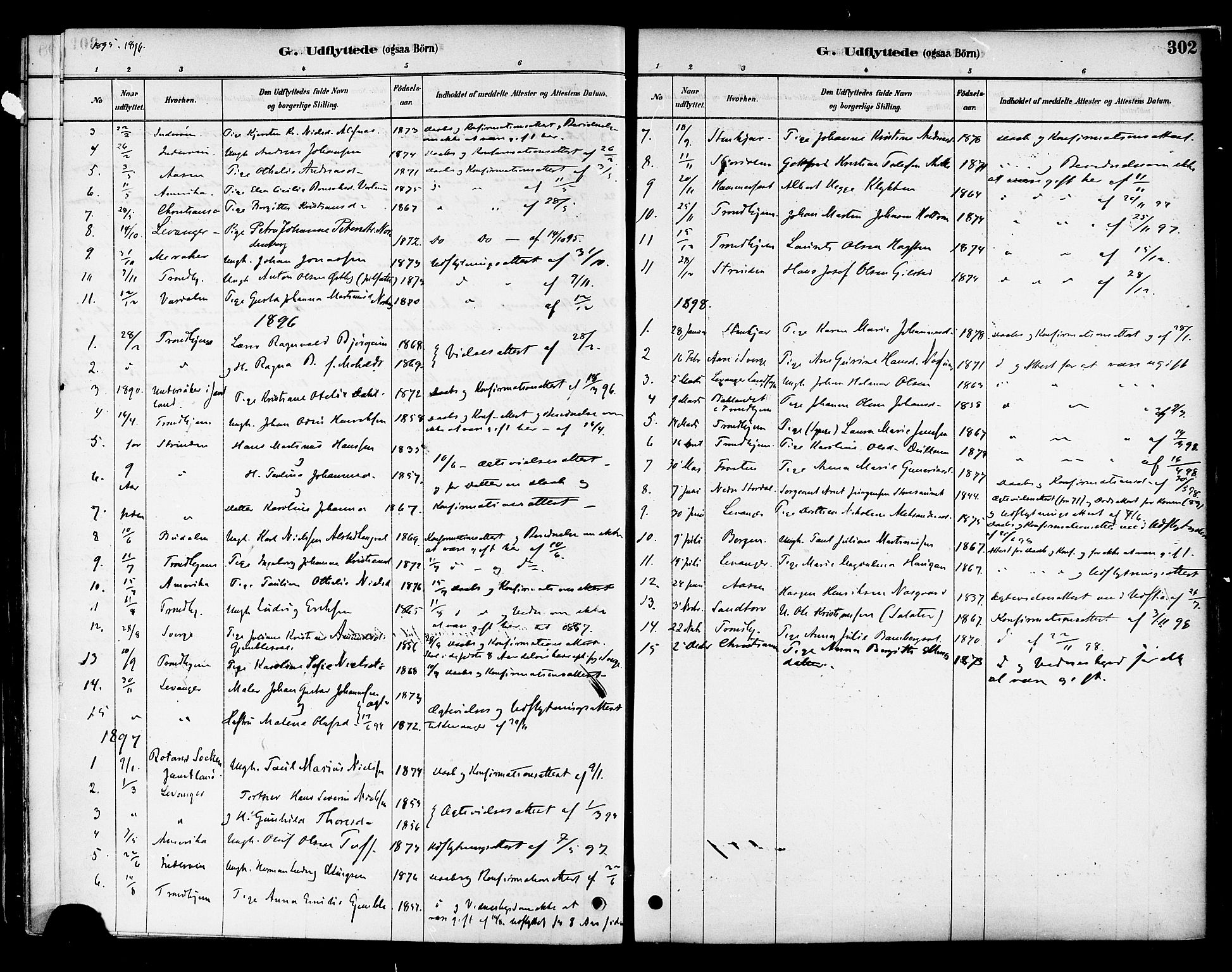 Ministerialprotokoller, klokkerbøker og fødselsregistre - Nord-Trøndelag, SAT/A-1458/717/L0159: Parish register (official) no. 717A09, 1878-1898, p. 302