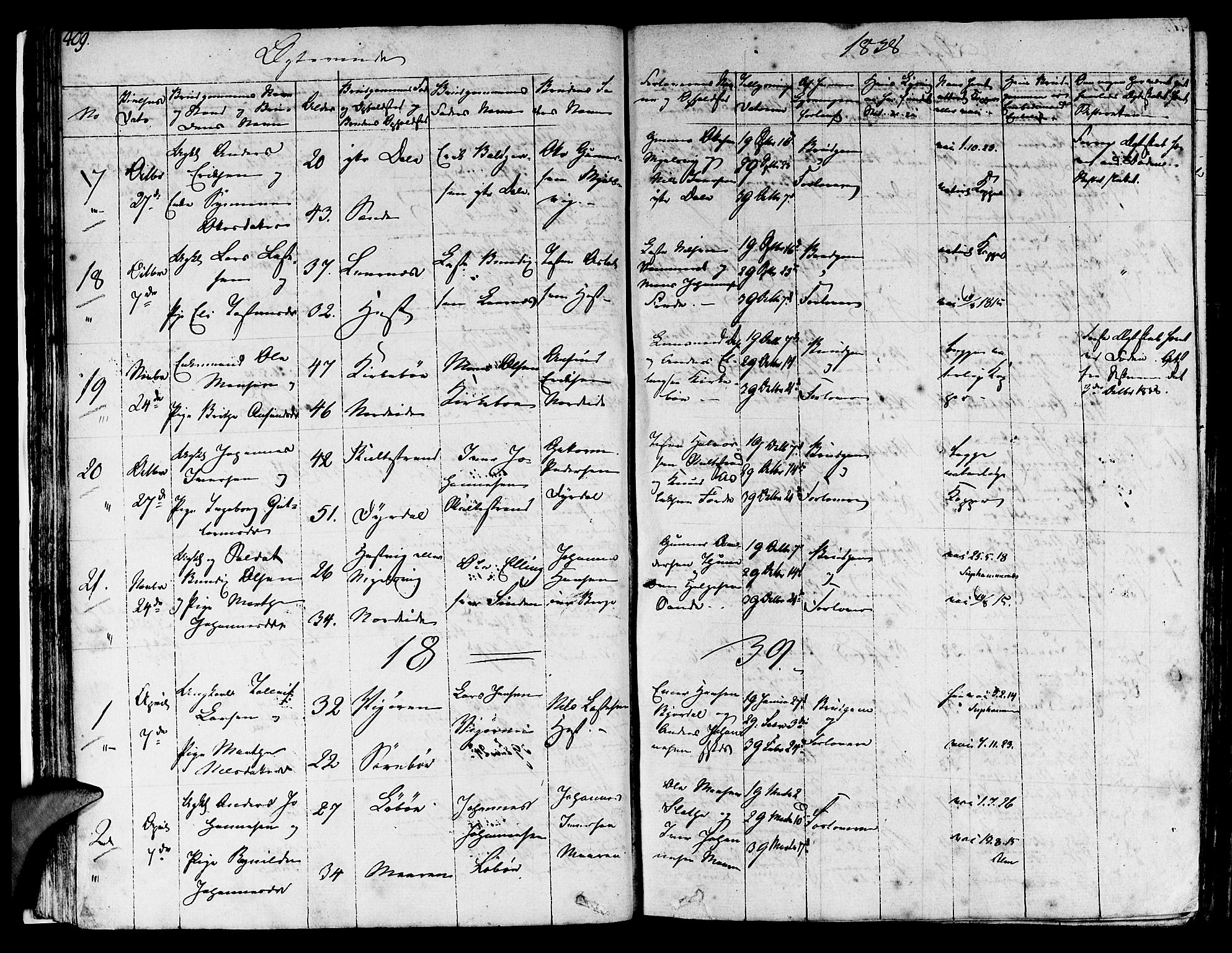 Lavik sokneprestembete, AV/SAB-A-80901: Parish register (official) no. A 2II, 1821-1842, p. 409