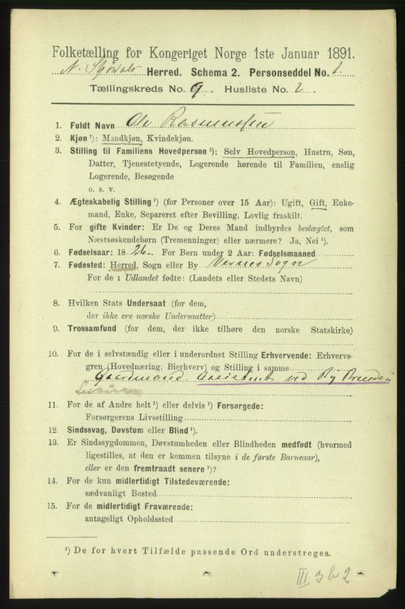 RA, 1891 census for 1714 Nedre Stjørdal, 1891, p. 4849