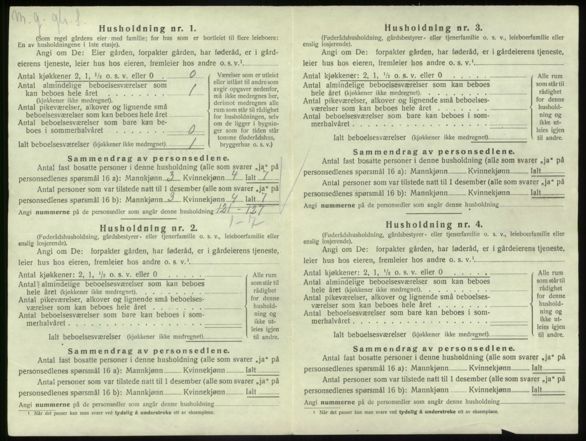 SAB, 1920 census for Gaular, 1920, p. 113