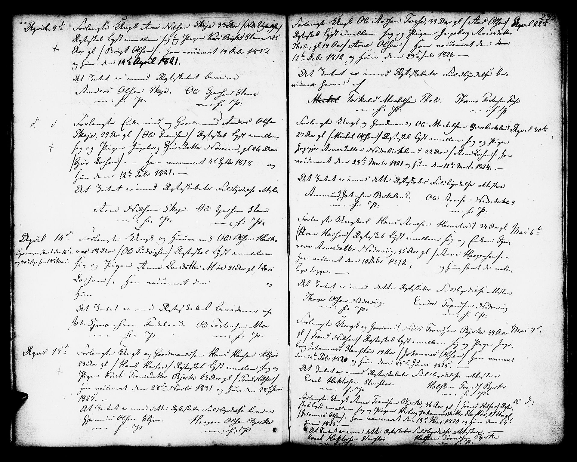 Kvam sokneprestembete, AV/SAB-A-76201/H/Haa: Parish register (official) no. A 5, 1796-1832, p. 233