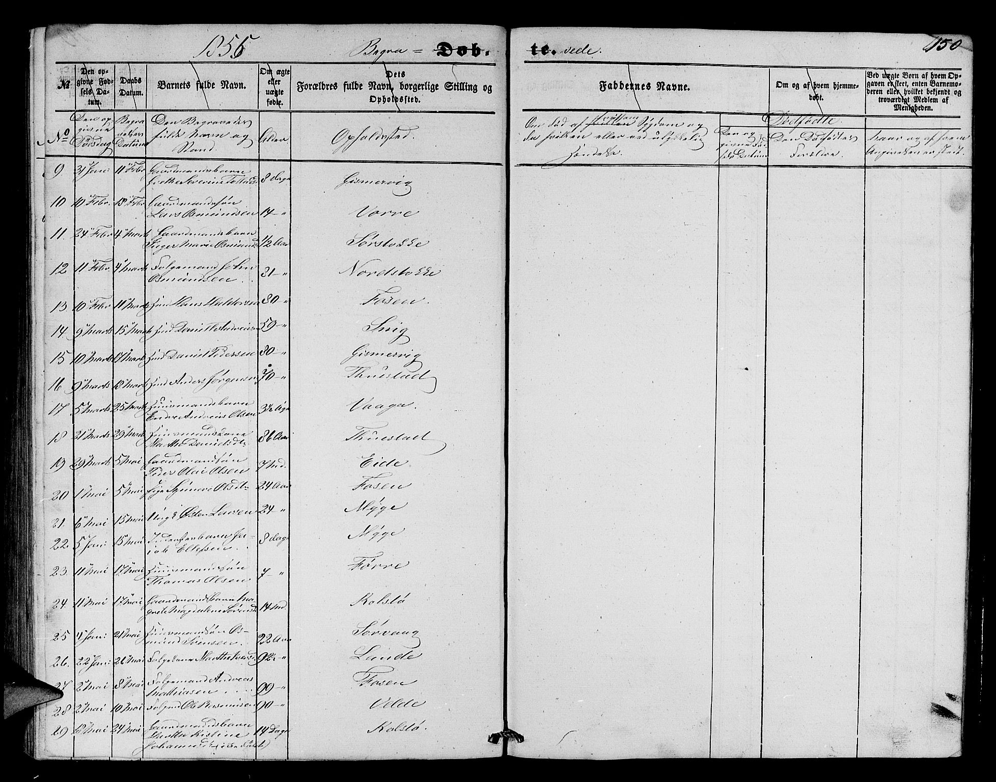 Avaldsnes sokneprestkontor, AV/SAST-A -101851/H/Ha/Hab/L0002: Parish register (copy) no. B 2, 1848-1856, p. 150