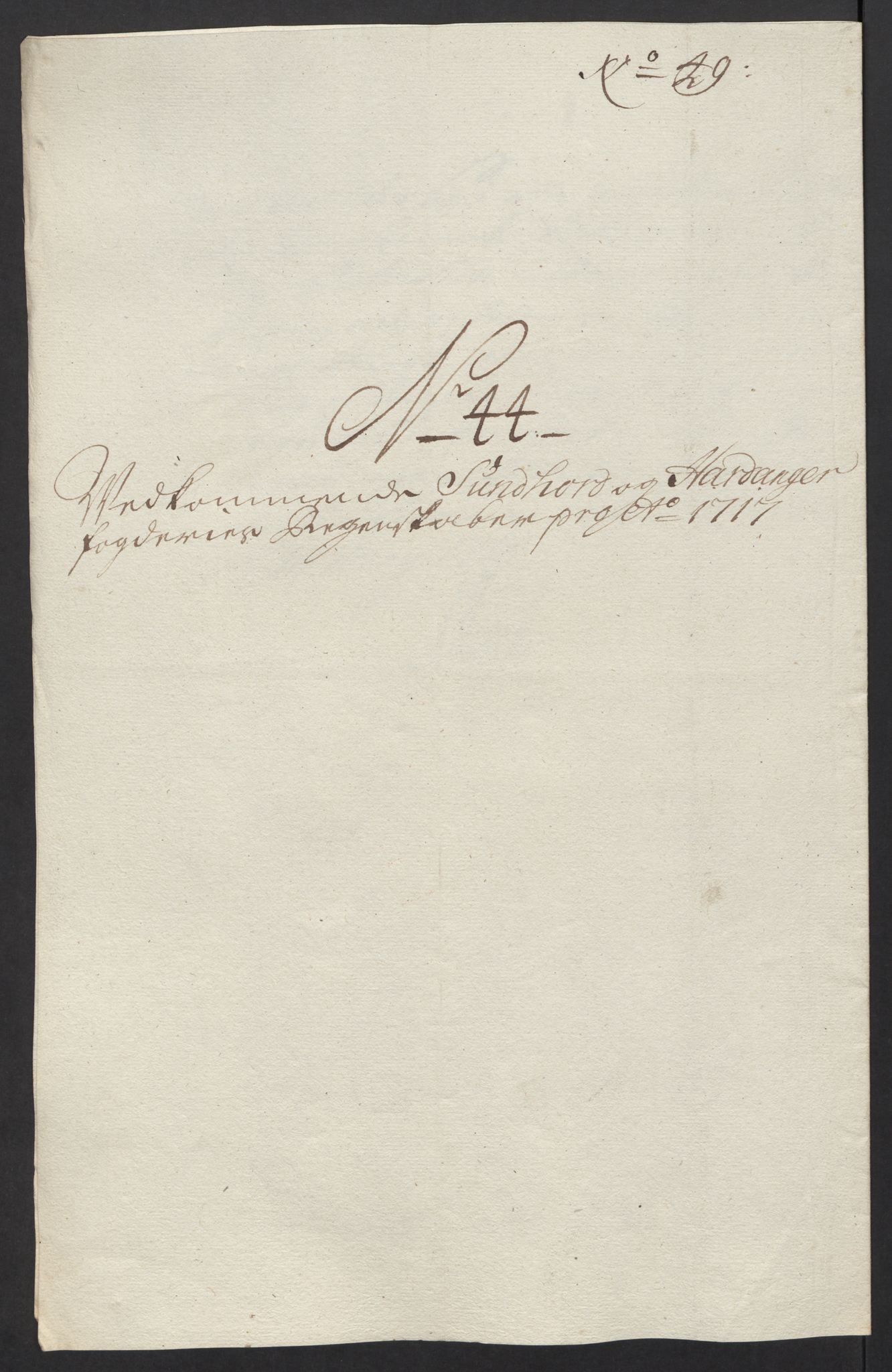 Rentekammeret inntil 1814, Reviderte regnskaper, Fogderegnskap, AV/RA-EA-4092/R48/L2994: Fogderegnskap Sunnhordland og Hardanger, 1717, p. 217