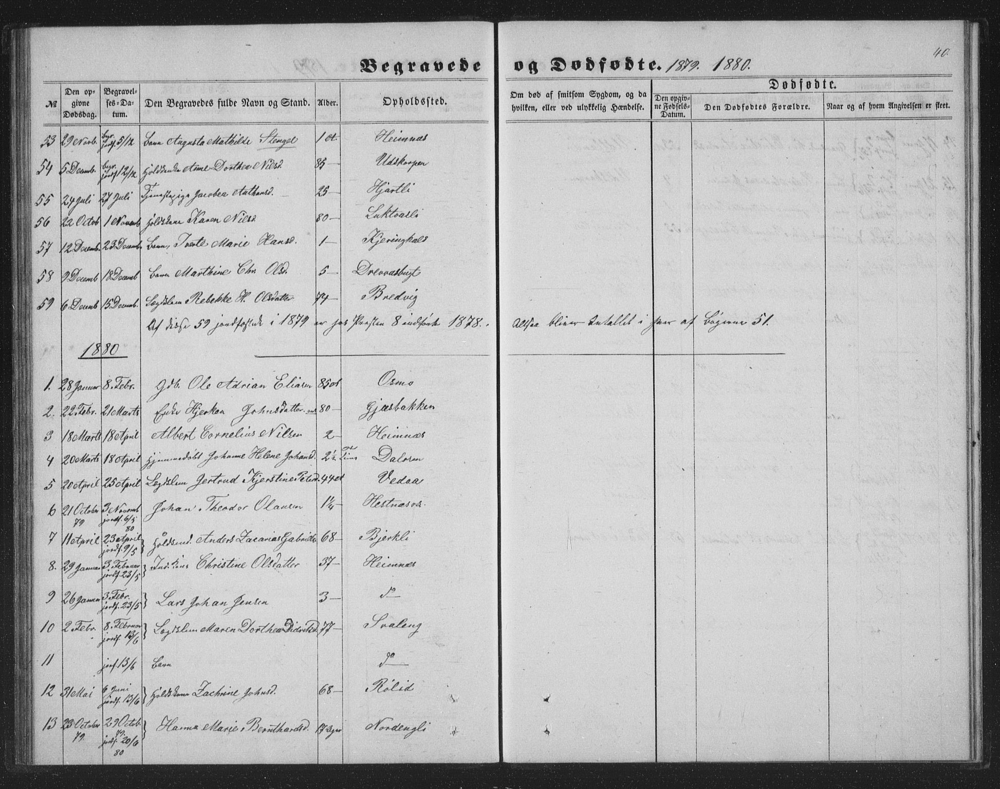 Ministerialprotokoller, klokkerbøker og fødselsregistre - Nordland, AV/SAT-A-1459/825/L0368: Parish register (copy) no. 825C05, 1863-1887, p. 40