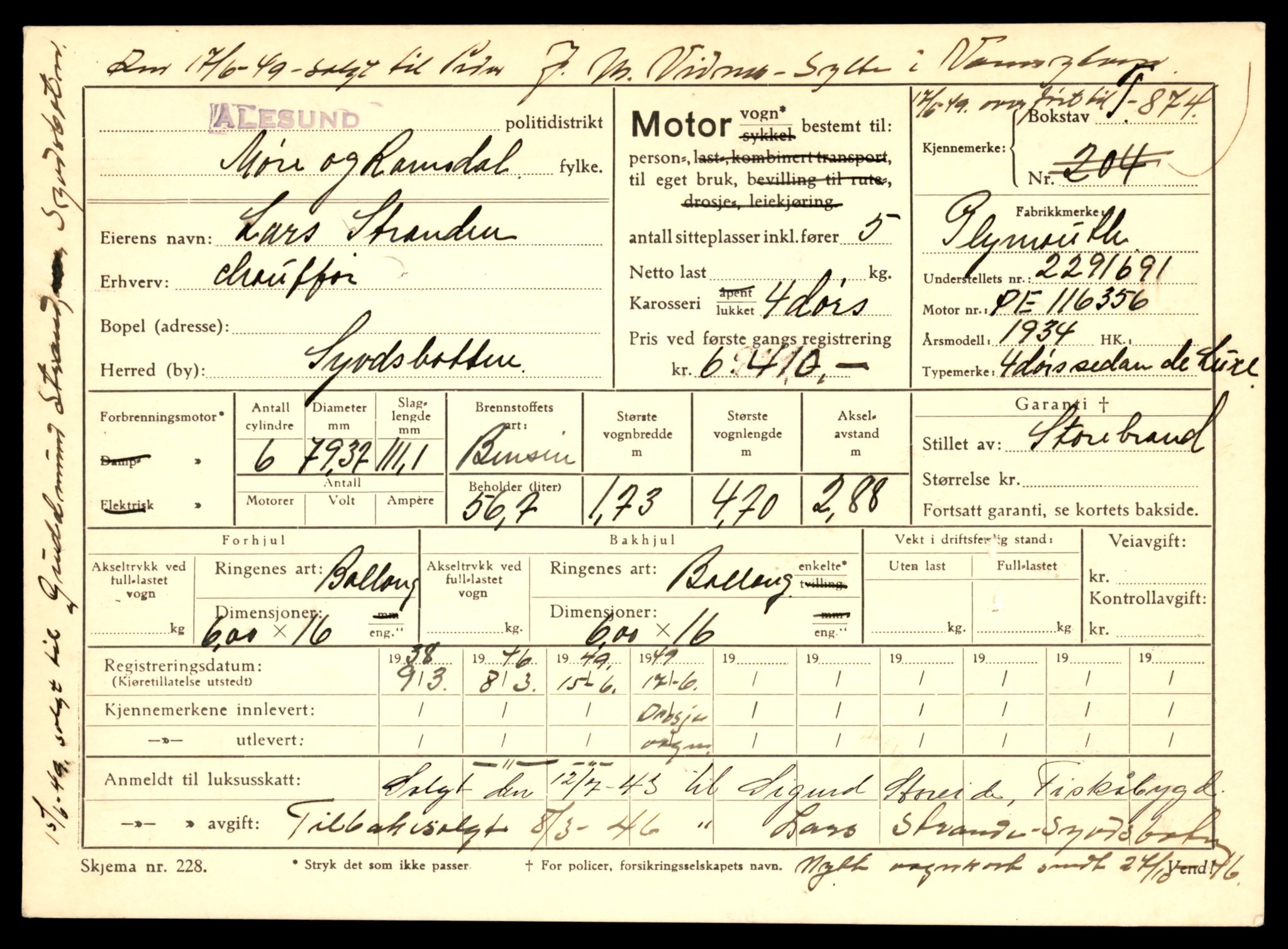 Møre og Romsdal vegkontor - Ålesund trafikkstasjon, AV/SAT-A-4099/F/Fe/L0008: Registreringskort for kjøretøy T 747 - T 894, 1927-1998, p. 2702