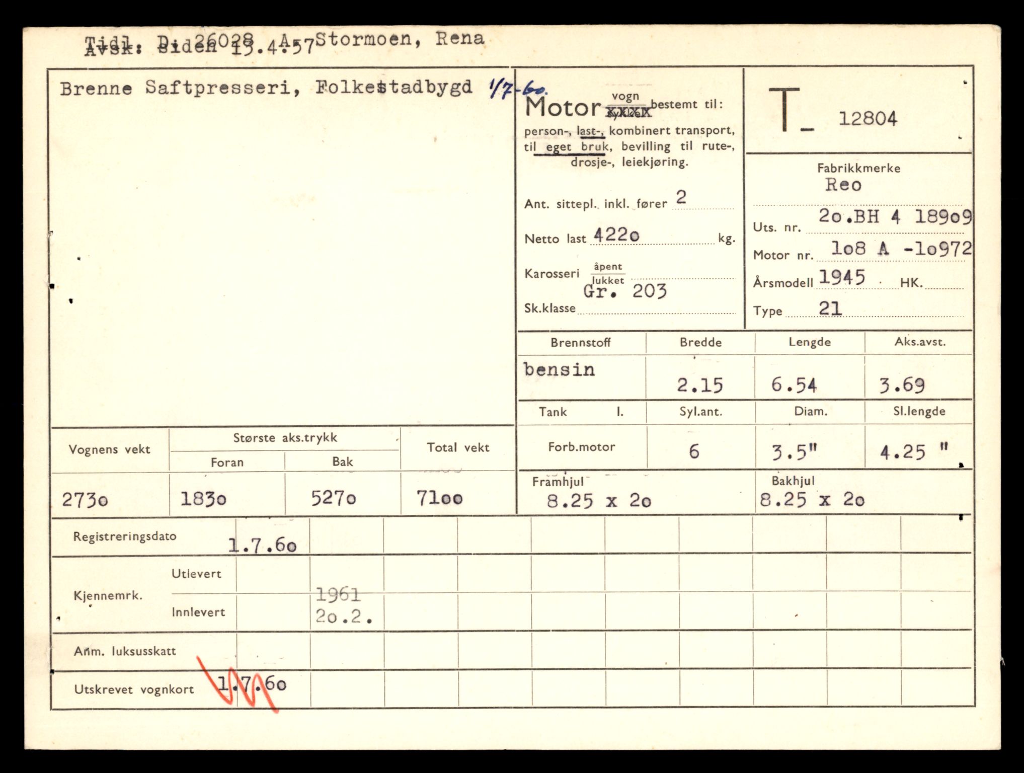 Møre og Romsdal vegkontor - Ålesund trafikkstasjon, AV/SAT-A-4099/F/Fe/L0035: Registreringskort for kjøretøy T 12653 - T 12829, 1927-1998, p. 2896