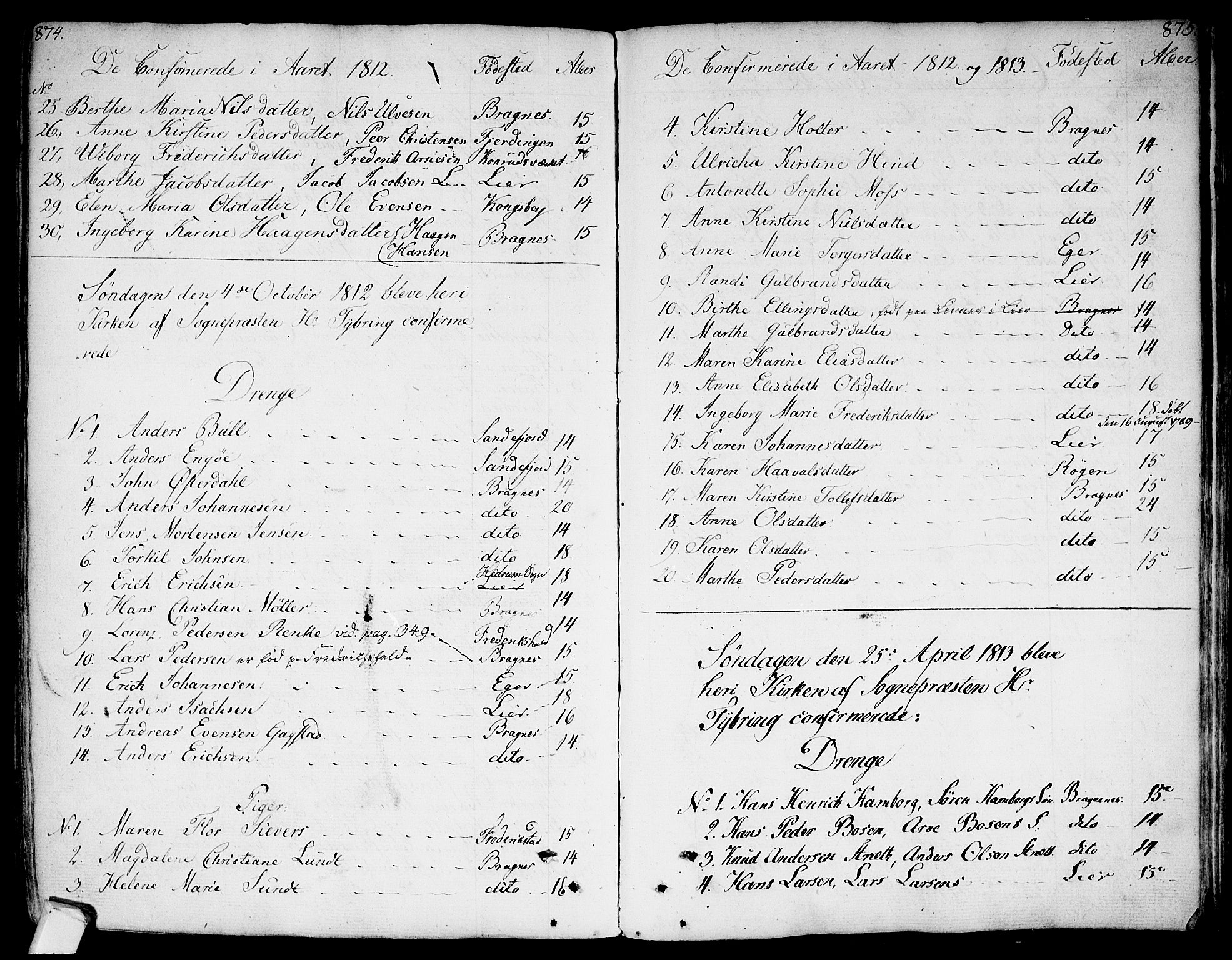 Bragernes kirkebøker, SAKO/A-6/F/Fa/L0006a: Parish register (official) no. I 6, 1782-1814, p. 874-875