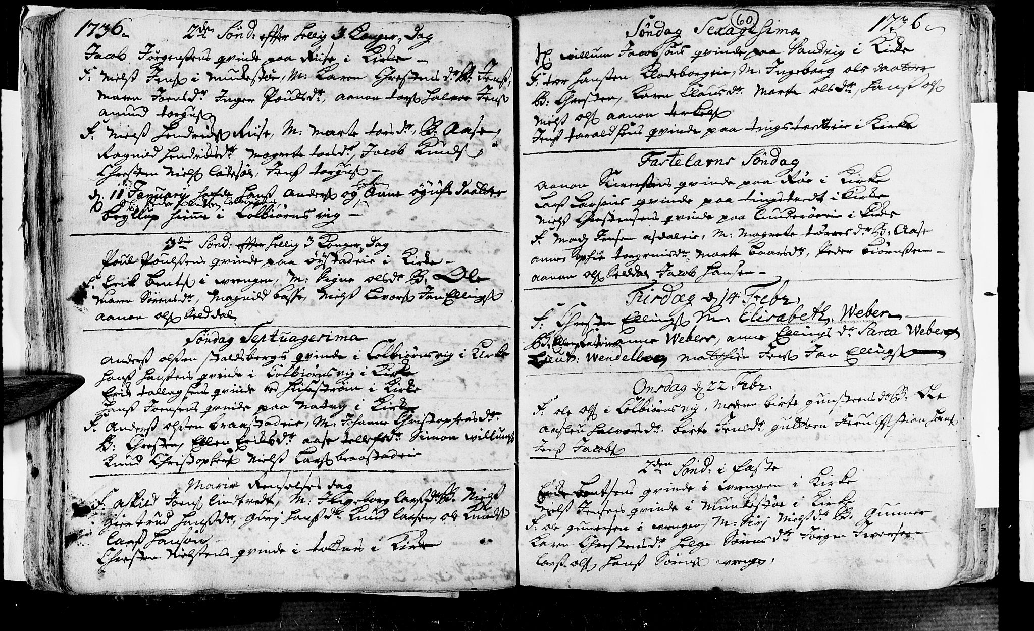 Øyestad sokneprestkontor, AV/SAK-1111-0049/F/Fa/L0004: Parish register (official) no. A 4, 1730-1750, p. 60