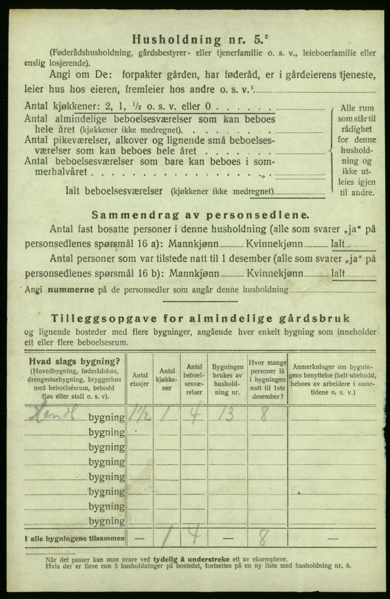 SAB, 1920 census for Strandebarm, 1920, p. 1031