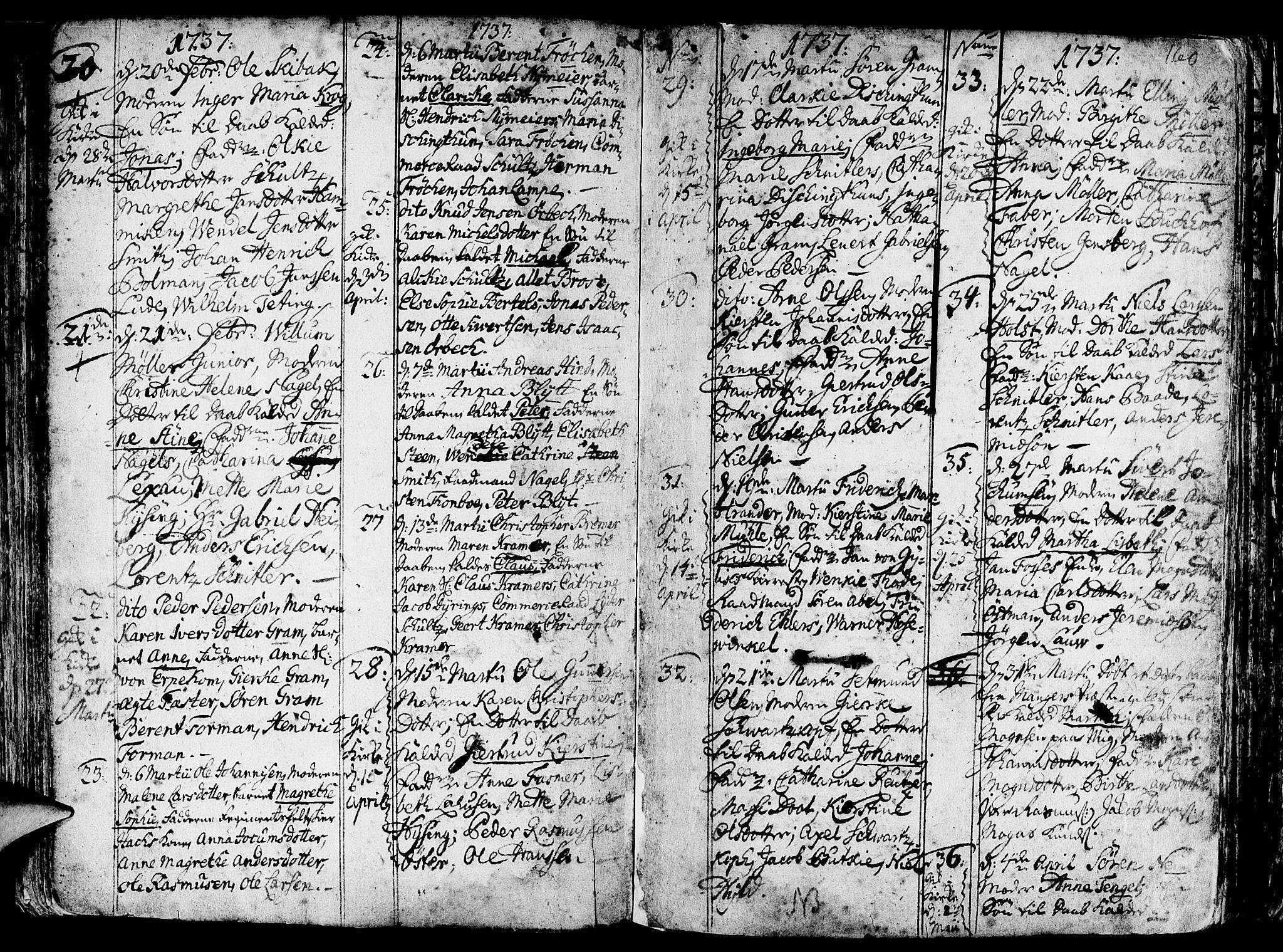 Nykirken Sokneprestembete, AV/SAB-A-77101/H/Haa/L0003: Parish register (official) no. A 3, 1717-1764, p. 160