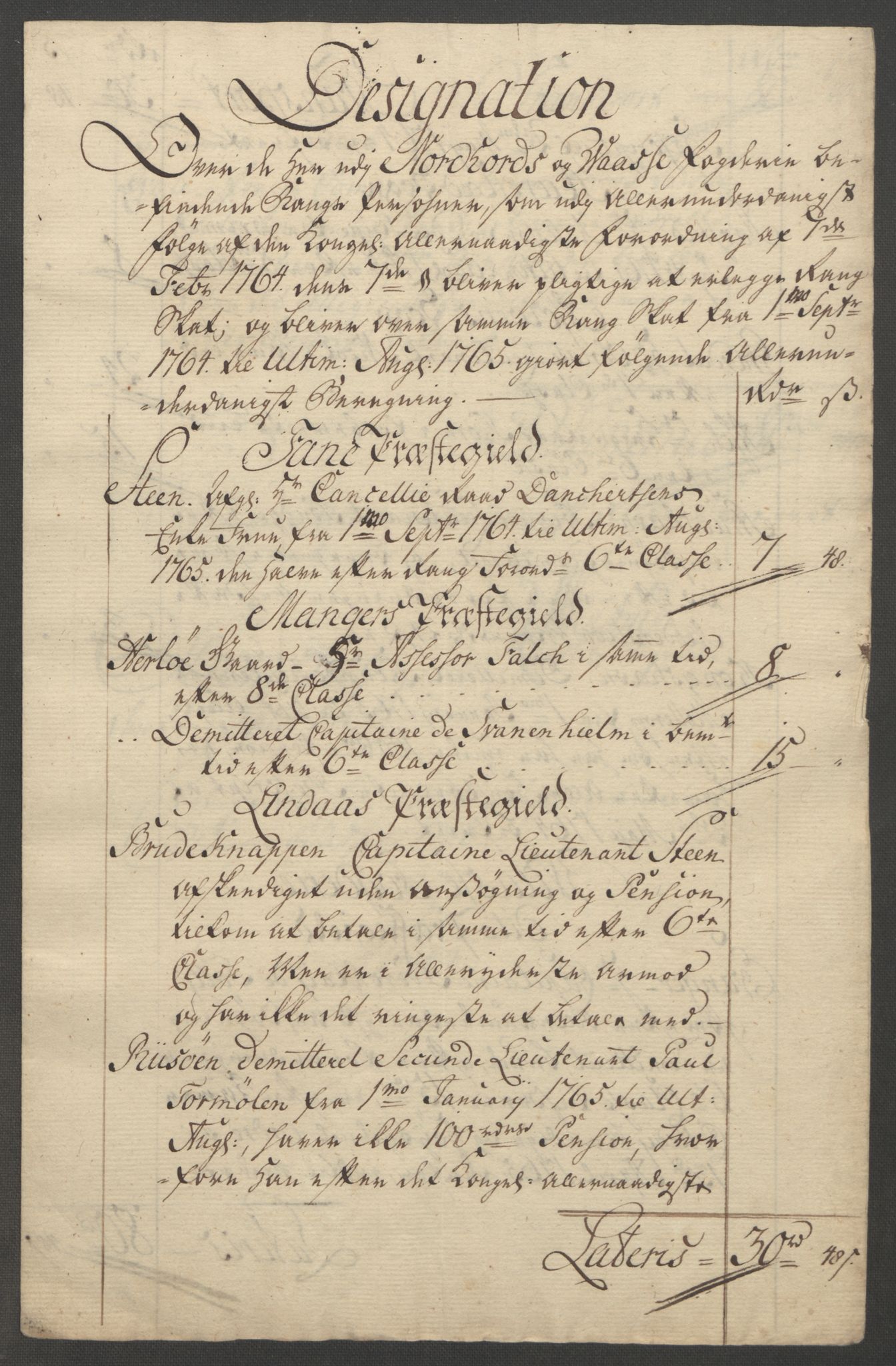 Rentekammeret inntil 1814, Reviderte regnskaper, Fogderegnskap, AV/RA-EA-4092/R51/L3303: Ekstraskatten Nordhordland og Voss, 1762-1772, p. 103