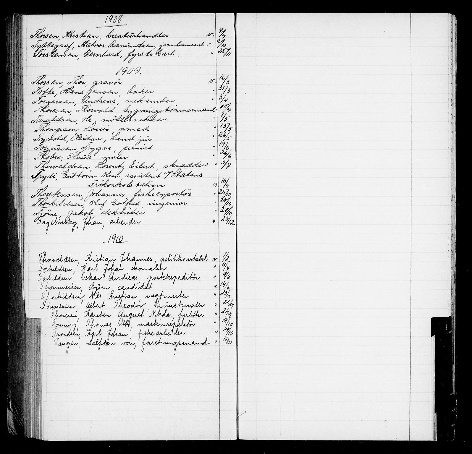 Oslo byfogd avd. I, AV/SAO-A-10220/L/La/L0001: Register - Vigsler og testamenter, 1886-1910, p. 118
