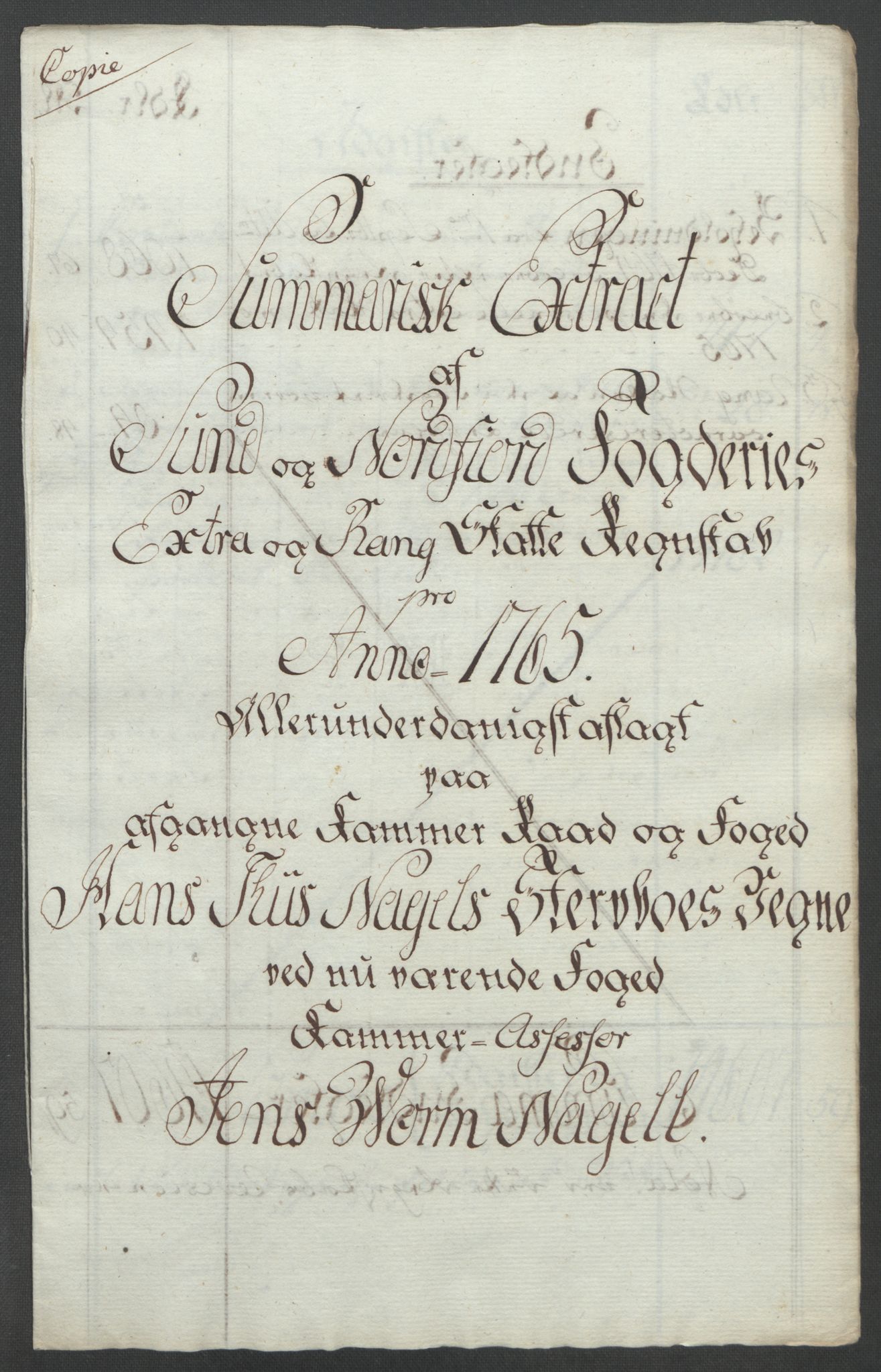 Rentekammeret inntil 1814, Reviderte regnskaper, Fogderegnskap, AV/RA-EA-4092/R53/L3550: Ekstraskatten Sunn- og Nordfjord, 1762-1771, p. 145