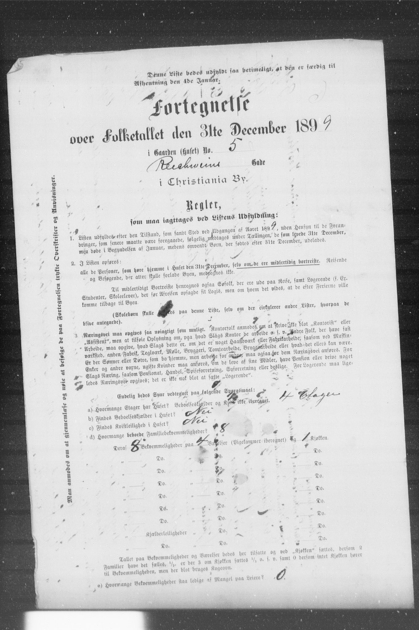 OBA, Municipal Census 1899 for Kristiania, 1899, p. 10784